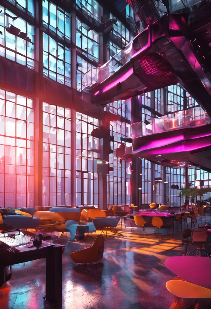 Business Partners,efeitos neon na bela atmosfera, arte conceitual, ray tracing, visuais perfeitos, Efeito HDR, Liquidificador 3D, biblioteca de ativos, Art Station, realismo, retrofuturismo