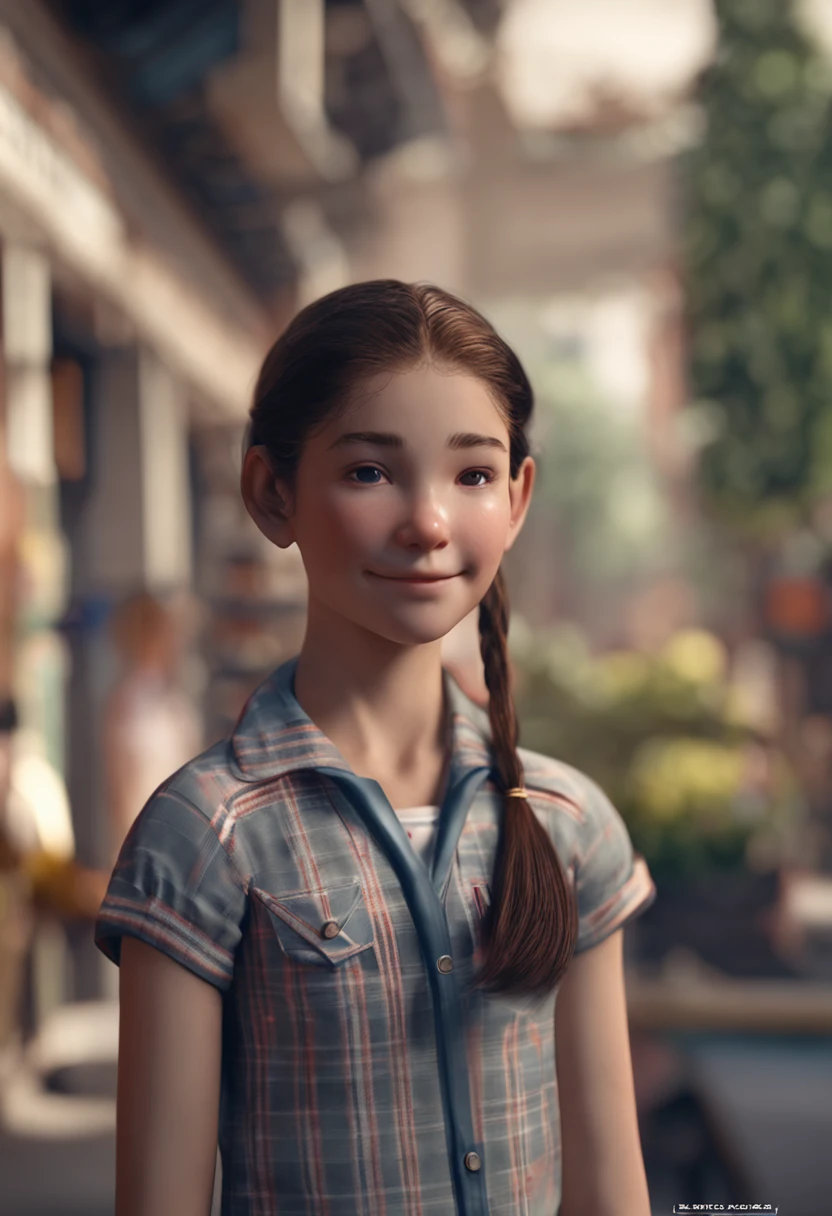 (8K), (Best Quality: 1.2), (Realistic), (Photorealistic: 1.37), Ultra High Definition, 1 Girl, Cute, Smile, Closed Mouth, Beautiful Details, Beautiful Nose, Full Body, Wet Hair, Colossal Dalsefo, Pork, School Uniform, Thighs