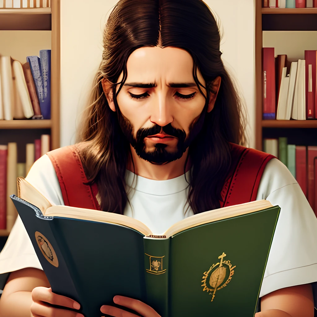 Imagens de Jesus lendo a biblia