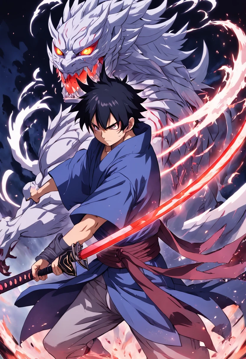 sasuke, armadura de susanoo, luta com espadas, mangekyo sharingan