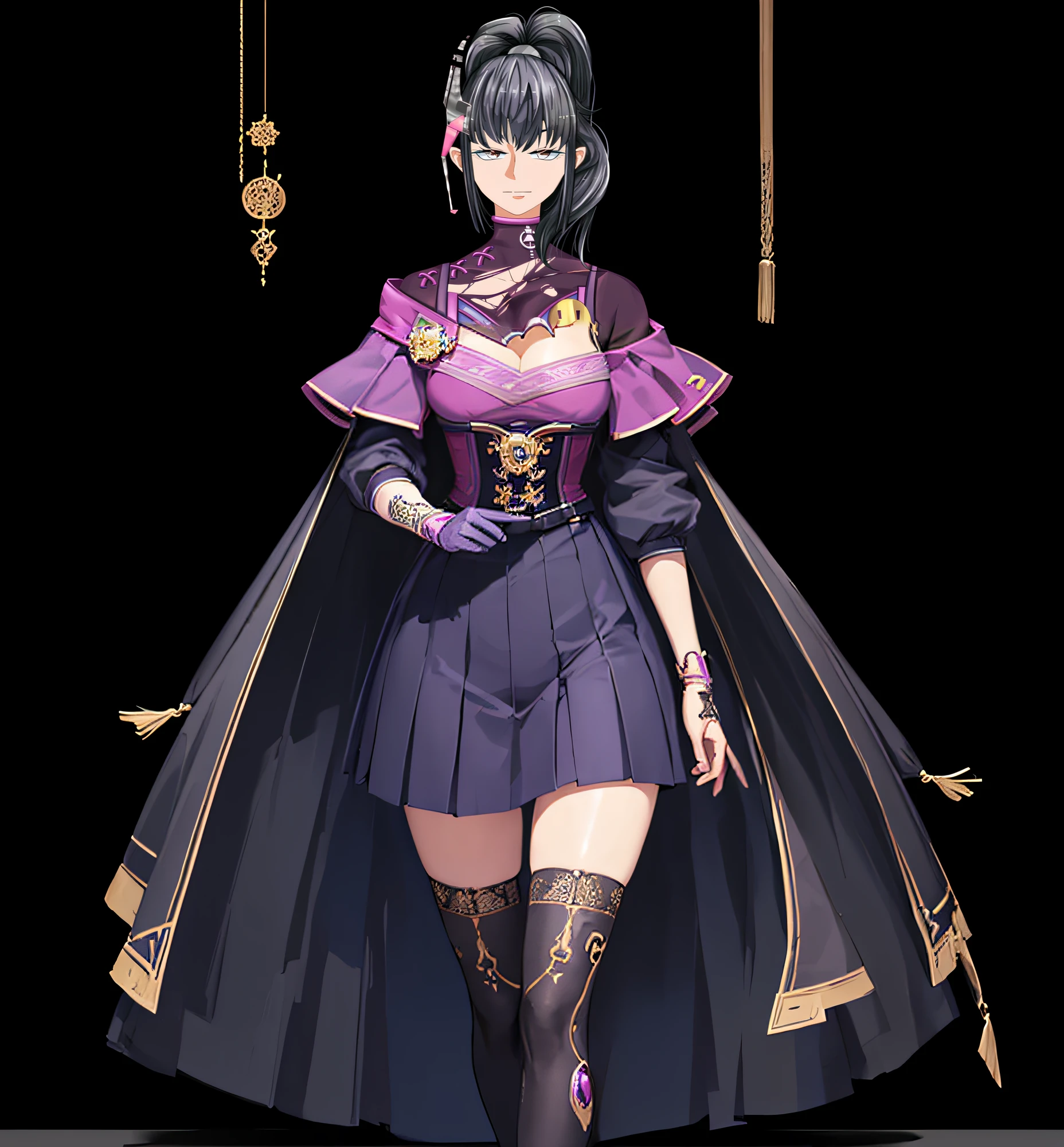 (((masterpiece))), (((best quality))), ((ultra-detailed)), (highly detailed CG illustration), ((an extremely delicate and beautiful)),1mechanical girl,Young girl named ((Sui Ishida)), a close up of a person with a ponytail and a purple outfit, Sui's hands meticulously crafting a magical-mechanical device, with blueprints scattered around her,Girl's hands meticulously crafting a magical-mechanical device, with blueprints scattered around her, Background is the workshop, A quaint workshop nestled between tall buildings, with the glow of enchanted objects seen through the windows, katana zero video game character, masamune shiro, maya fey from ace attorney, portrait knights of zodiac girl, koyoharu gotouge, misato katsuragi, black - haired mage, yayoi kasuma, juri misaki, takeyuki kanda