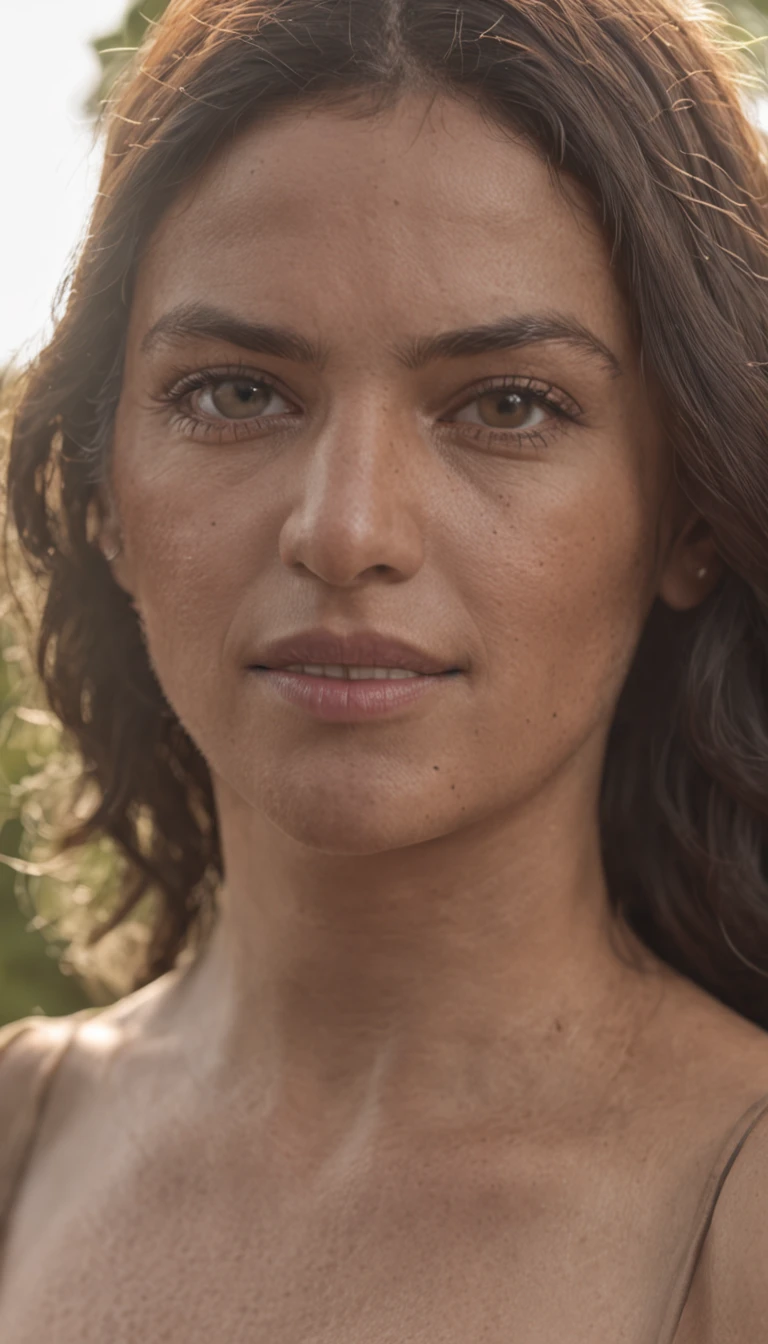 (Professional 3D rendering:1.3) de (Realistic:1.3)Maria is a 35-year-old woman with, Cabelos escuros, olhos castanhos, e pele de azeitona. She is of average height and has an athletic build. Maria nasceu e cresceu na ilha de Maui, Havai. Ela sempre morou na mesma casa, que estava localizado em uma pequena comunidade rural na costa leste da ilha. Mary is a cheerful and outgoing person. Um dia, a forest fire started in the forest next to Maria's house. As chamas se espalharam rapidamente, e em pouco tempo, A casa de Maria foi cercada pelo fogo.