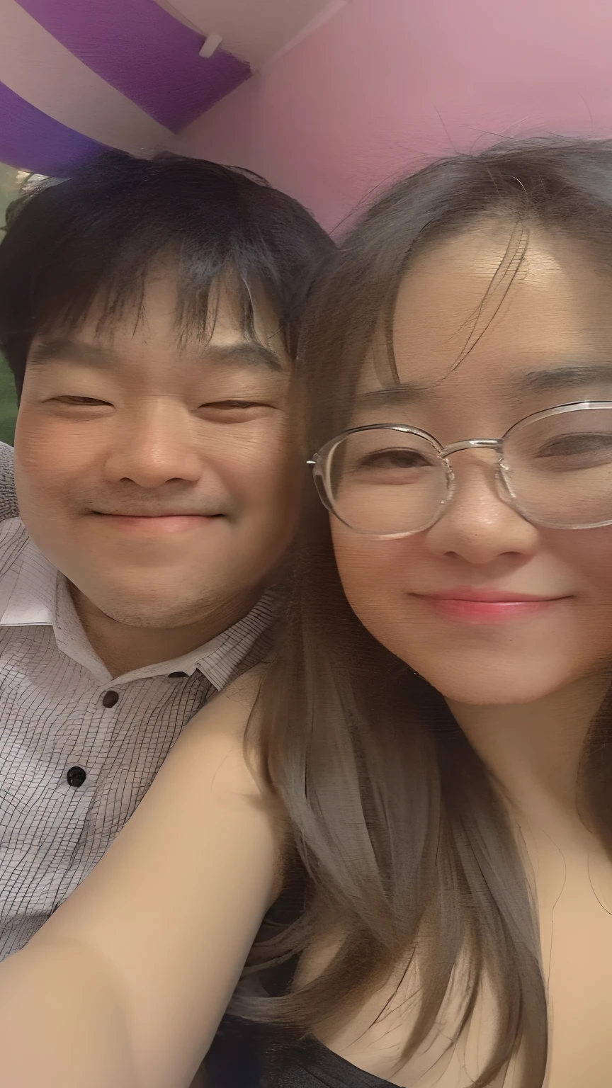 there is a man and woman that are sitting together, low quality photograph, very very low quality picture, ruan jia and brom, low quality photo, grainy low quality, low quality grainy, grainy low quality photograph, very very low quality, blurry image, grainy picture, heavy grainy picture, non blurry, distorted photo, blurry photo