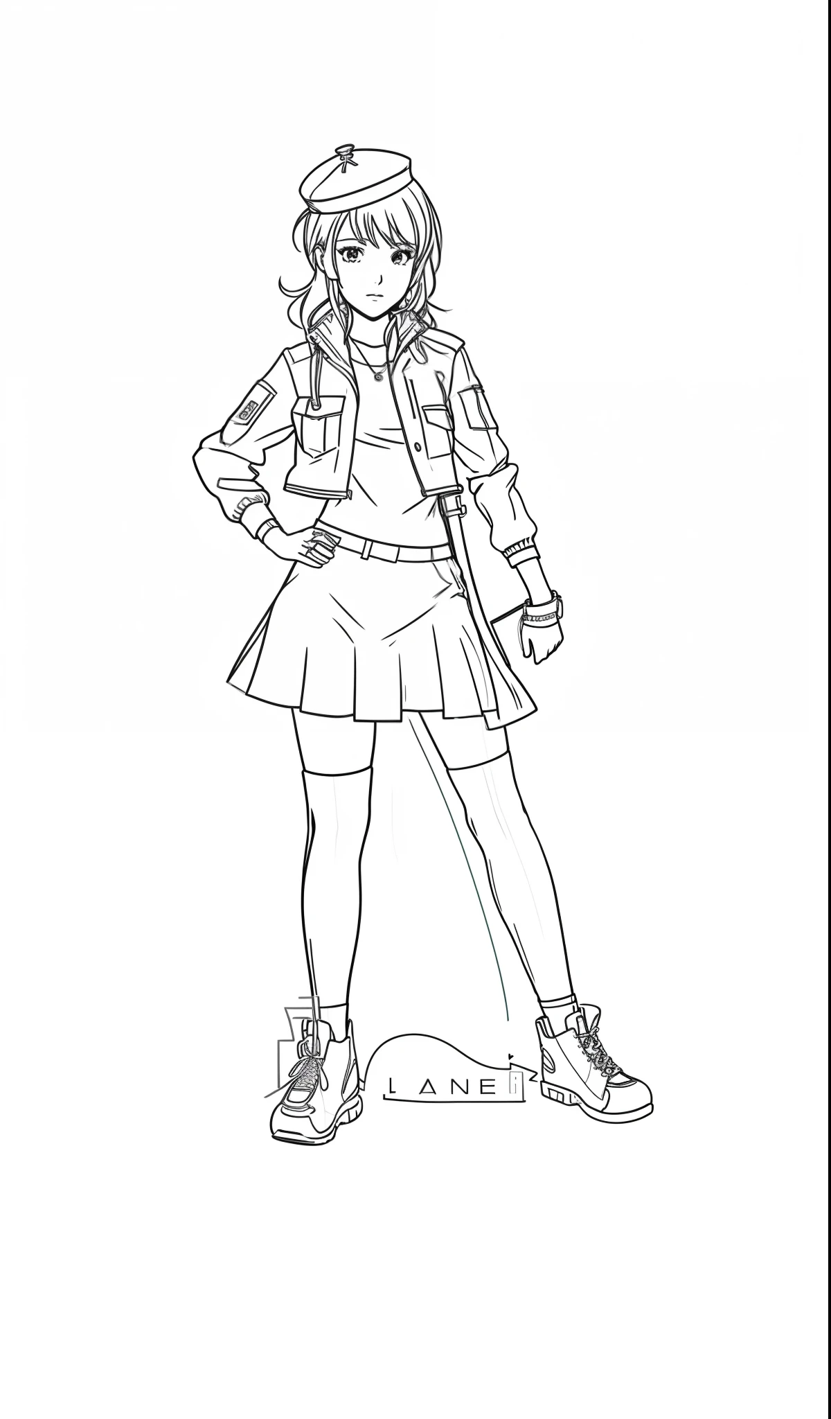 how to draw a girl in a skirt and jacket, full body character drawing, full body drawing, clean anime outlines, outline sketch, full body portrait of a short!, full body illustration, casual pose, full body profile pose, anime full body illustration, stylized proportions, detailed full body concept, full body concept, different full body view, clear outfit design, realistic proportions