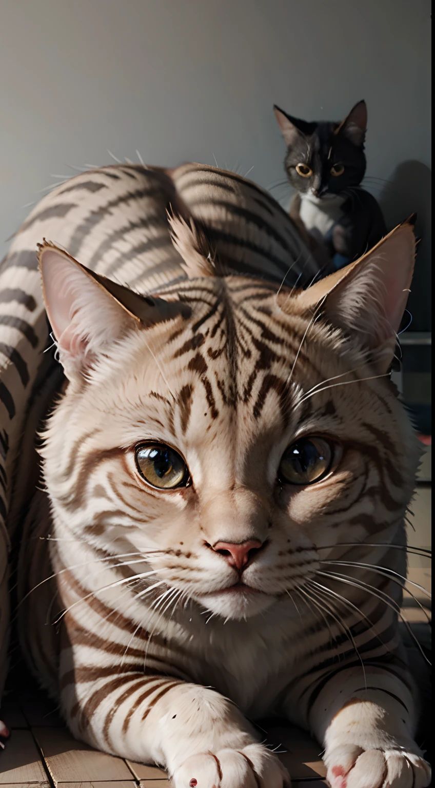 gato fofo com olhos grandes e brilhantes