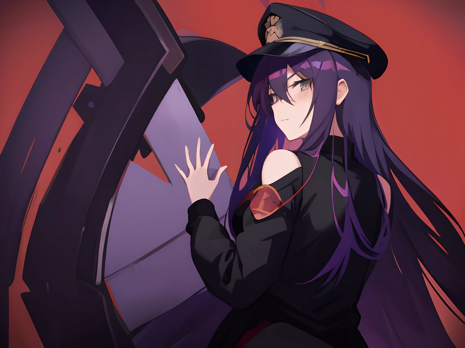 Anime girl in uniform with a hat and a sword, Estilo de pista Azur, Marin Kitagawa Fanart, Do videogame Azur Lane, kantai collection style, Cushart Kenz, Cushart Krenz, de ******s da linha de frente, Gapmoe Yandere Grimdark, reisen udongein inaba, Estilo de arte ufotable