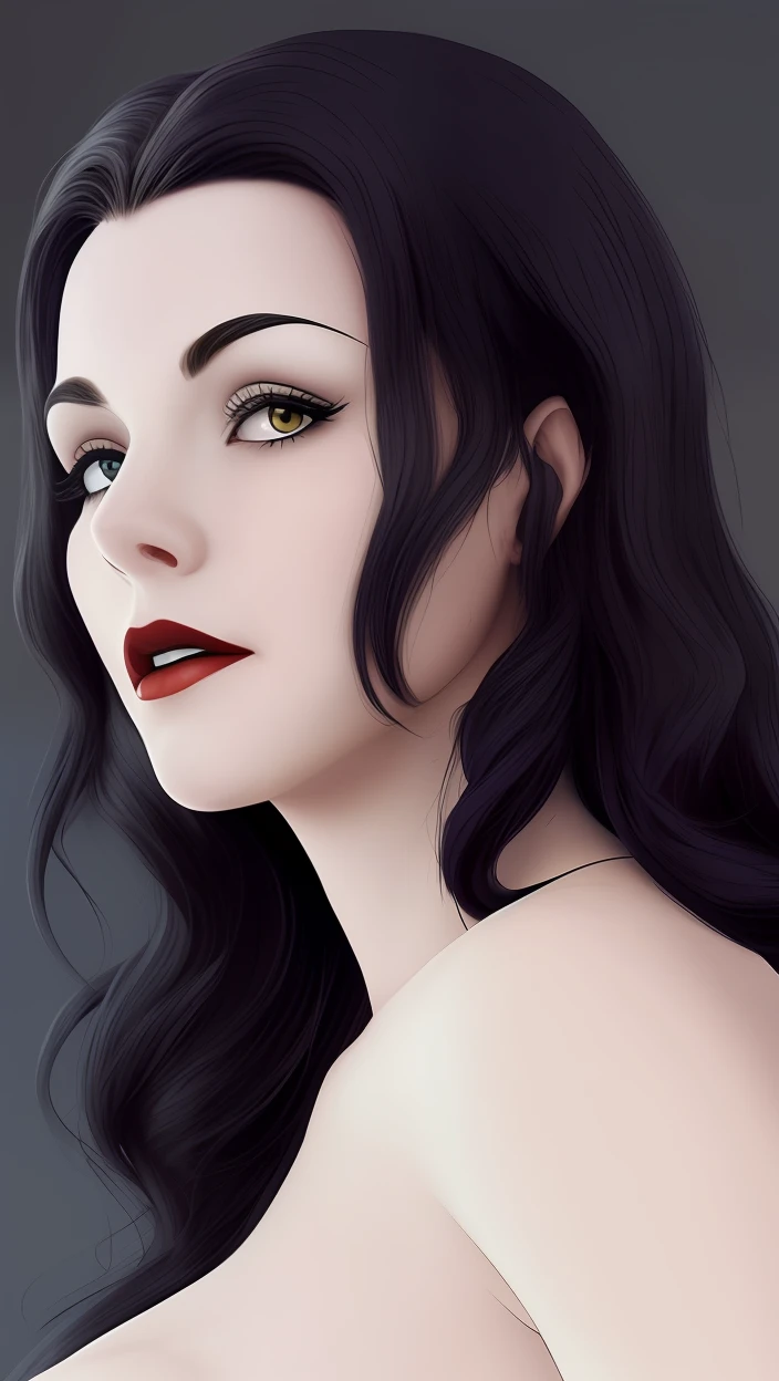 Vampira cega com sobretudo preto e sem peitos anime