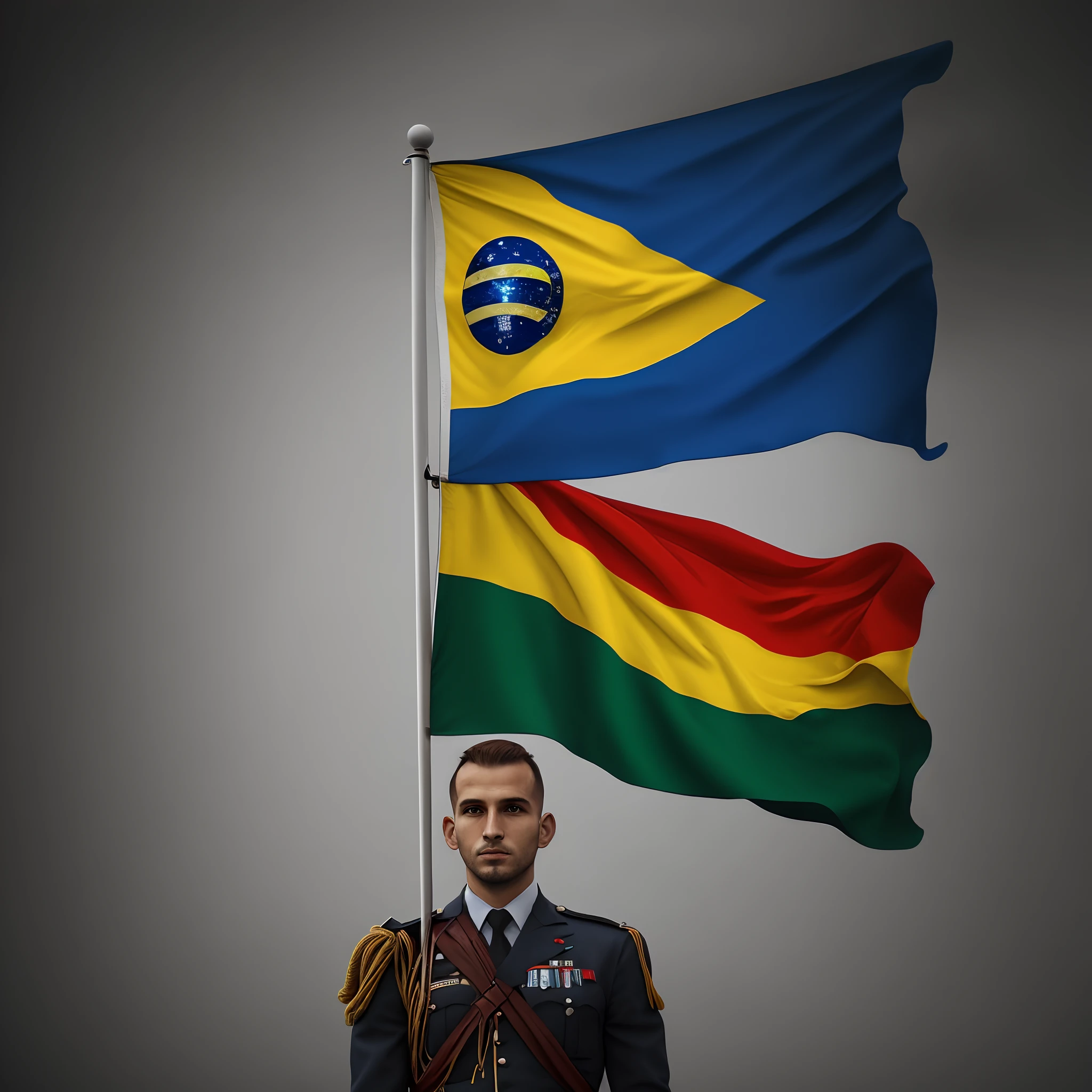 Bandeira Brasil, soldado