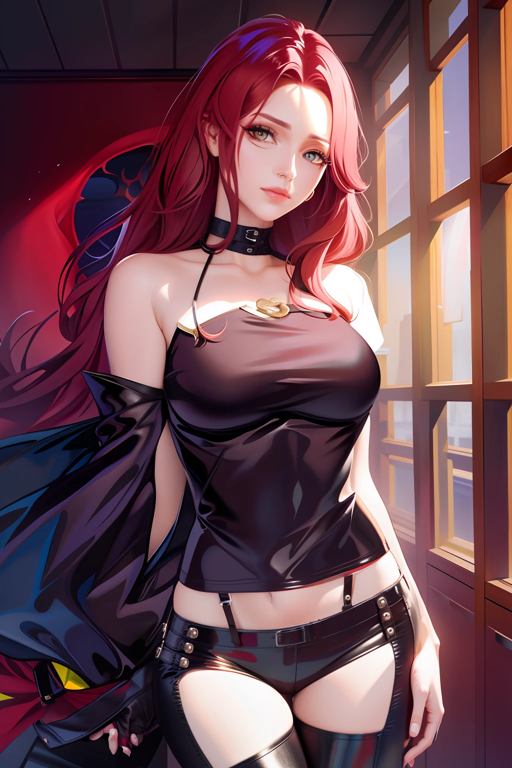 black leather pant