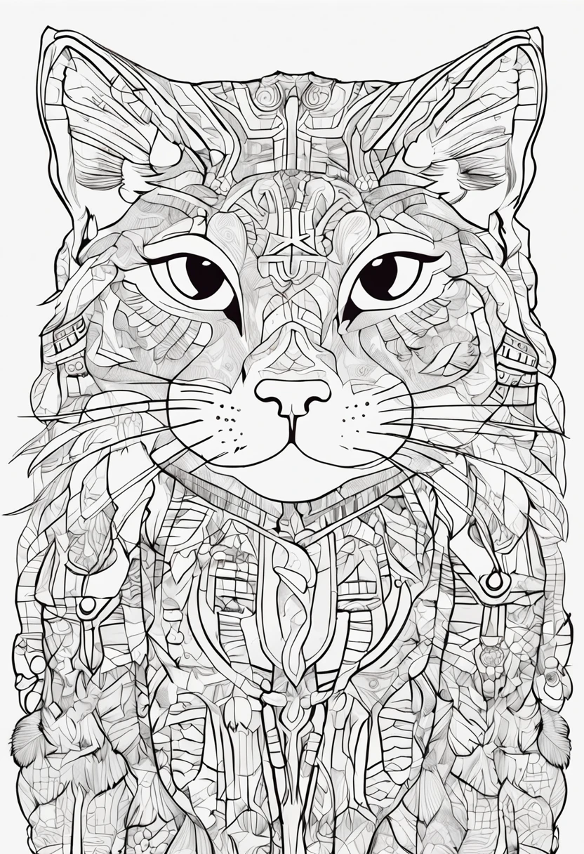B/w Sketch Art for Kids coloring book page for coloring, linhas fortes, linhas em negrito, Kids coloring pages, Pintura colorida do gato vintage, Cat breed, sob muros de uma cidade, belos detalhes. Egyptian cat style, Saltar, Sketch style, full-body animations (((((fundo branco))))), Use only the outline, estilo dos desenhos animados, arte de linha, livro para colorir, Arte de linha limpa, fundo branco, Sketch style many of the buttons watercolor style Sketch sketch