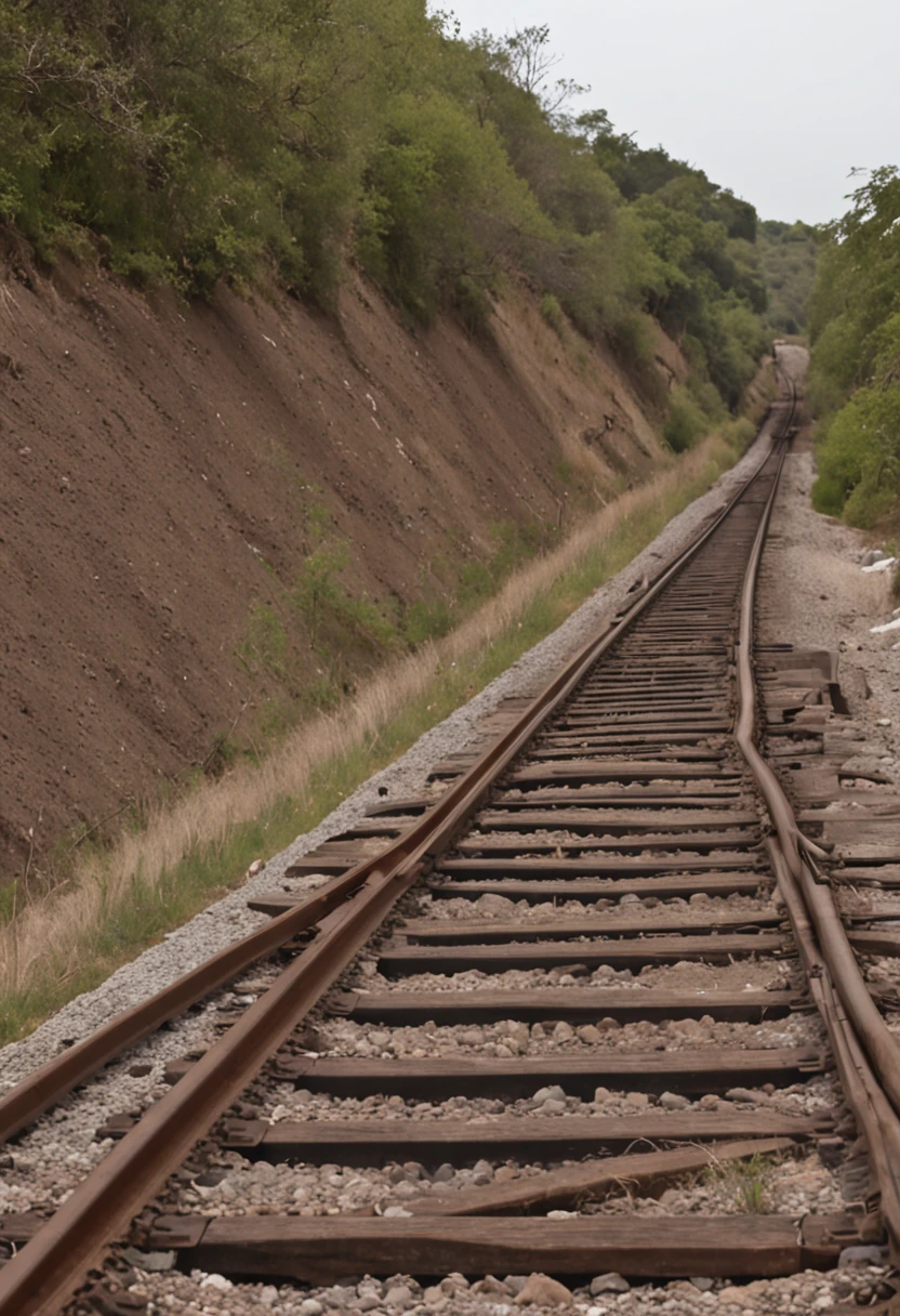 There's a train track with a bunch of bags on it, railway tracks passing through it, not train tracks, Railroad tracks, Ferrovias, 2 0 1 0 foto, trilhos, rail tracks lead from the mine, Trem LONGE, ferrovia, Trens, foto de perfil, Trem, foto do filme, Quimrail, plataforma, Lixo, ambiental, Fotografia de 2006, Foto POV