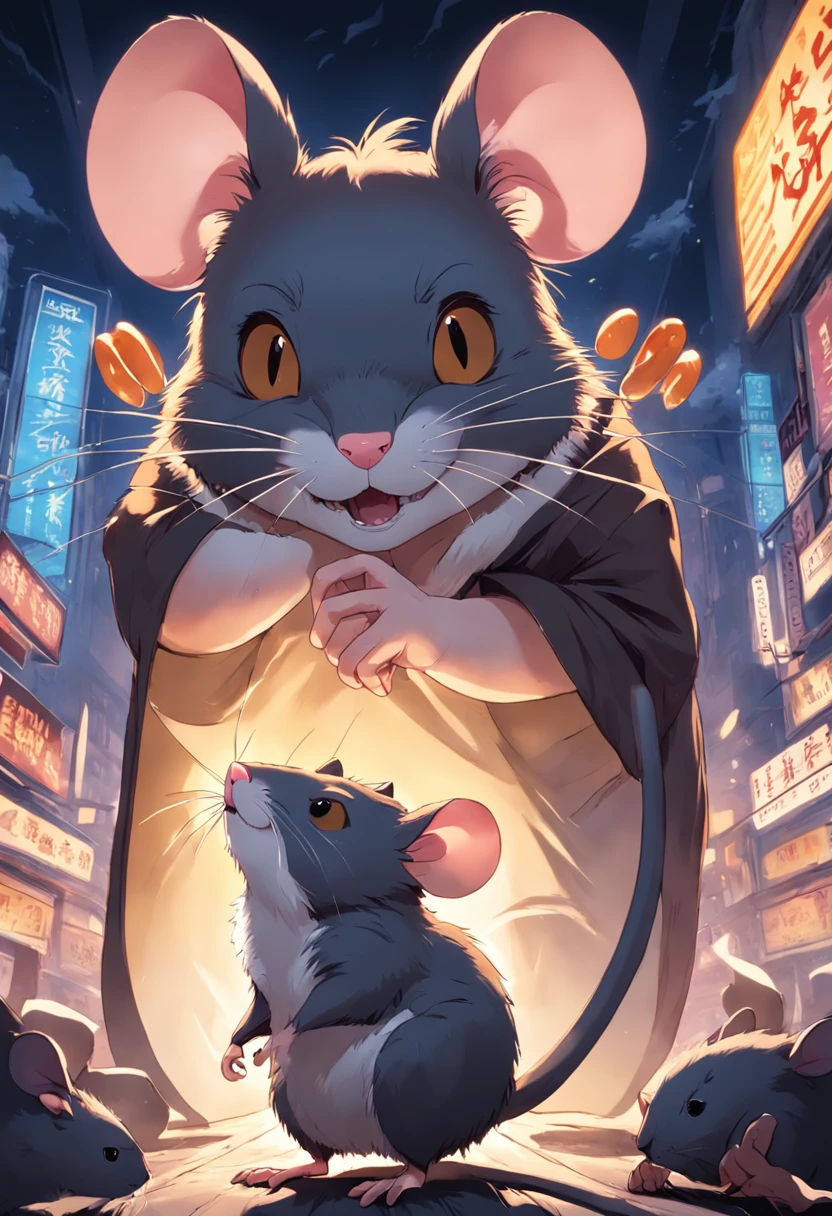 rat slap a cat