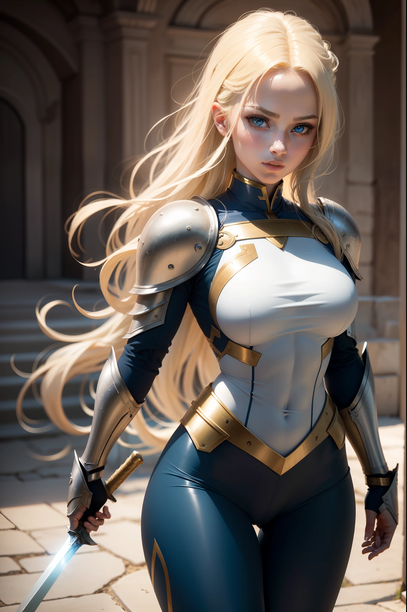 Beautiful green and white skirt and armor