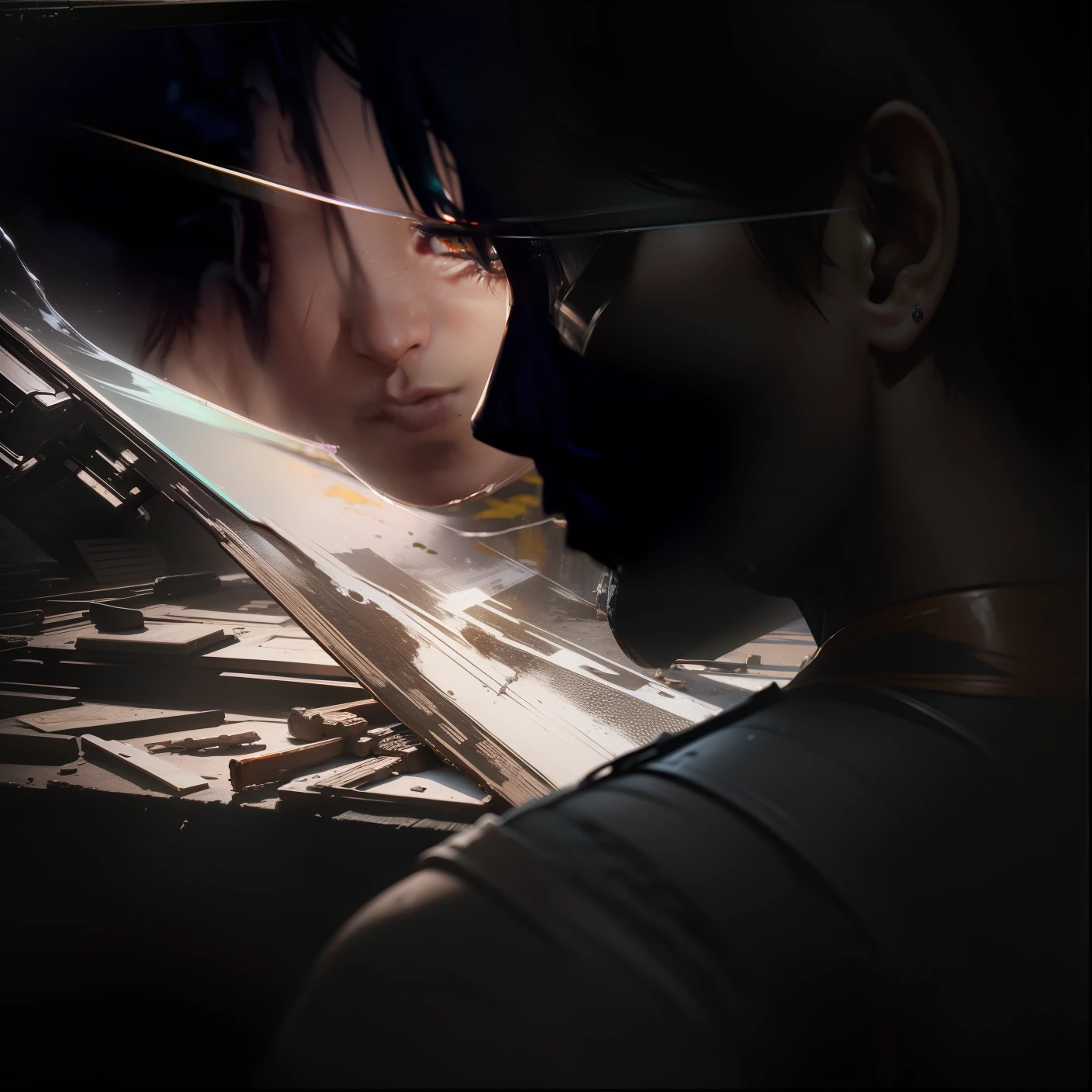 《The Division 2》，VHS effect，Western film（skin textures），intricately details，finely detailled，Hyper-detailing，Ray traching，sub surface scattering，diffused soft lighting，shallowdepthoffield，author：（Oliver Waite） CGSociety trends，复杂，high detal，Sharp focus，dramatics，The art of realist painting by Greg Rutkowski