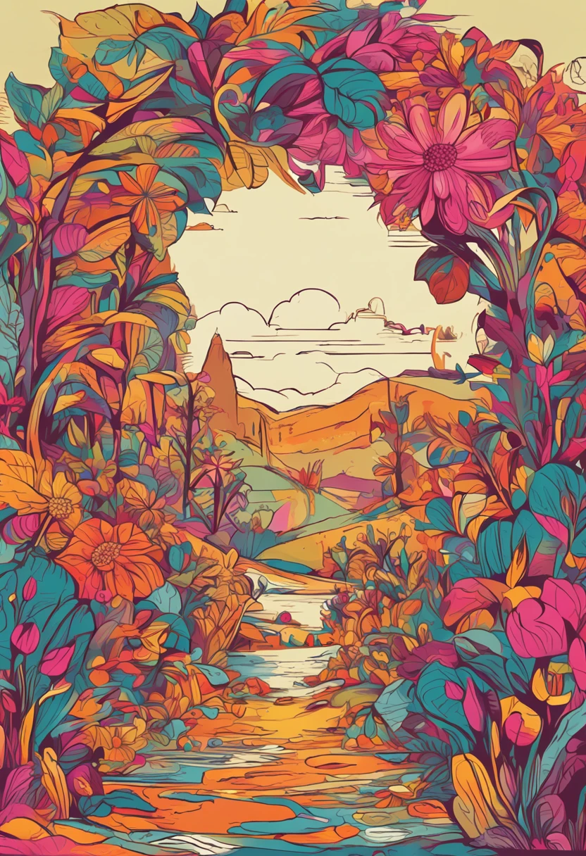 Generate an image that reflects the essence of Ward's quotes on personal growth, using vibrant colors and uplifting imagery.