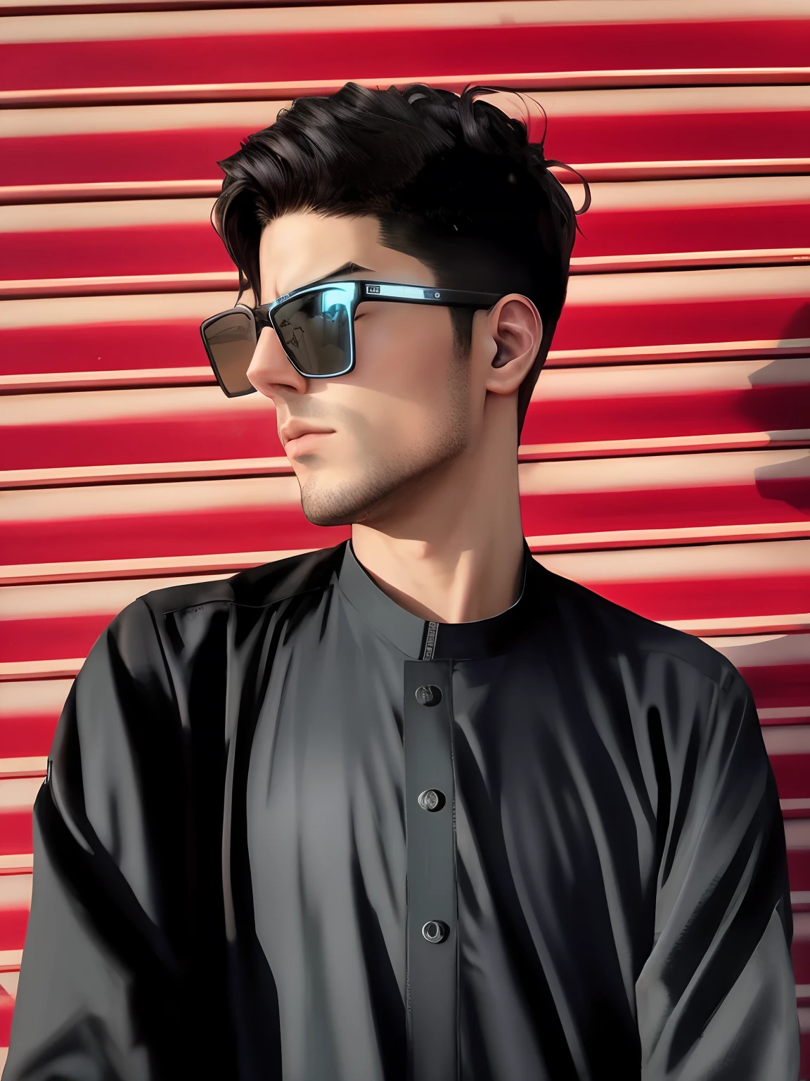 Change background cyber Punk Ultra realistic 8 k handsome boy anime