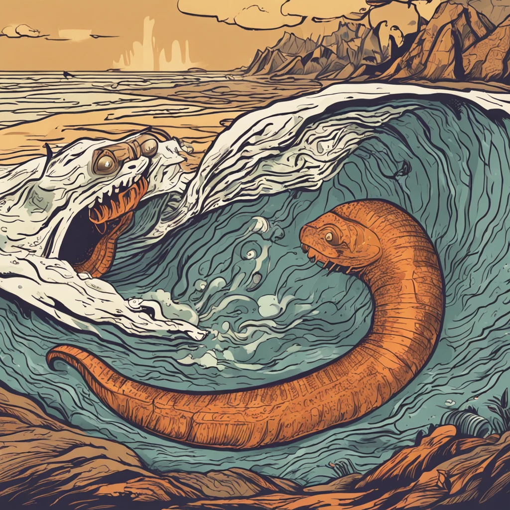 Asian-looking monsters being electric eel-looking quadrupeds on earth