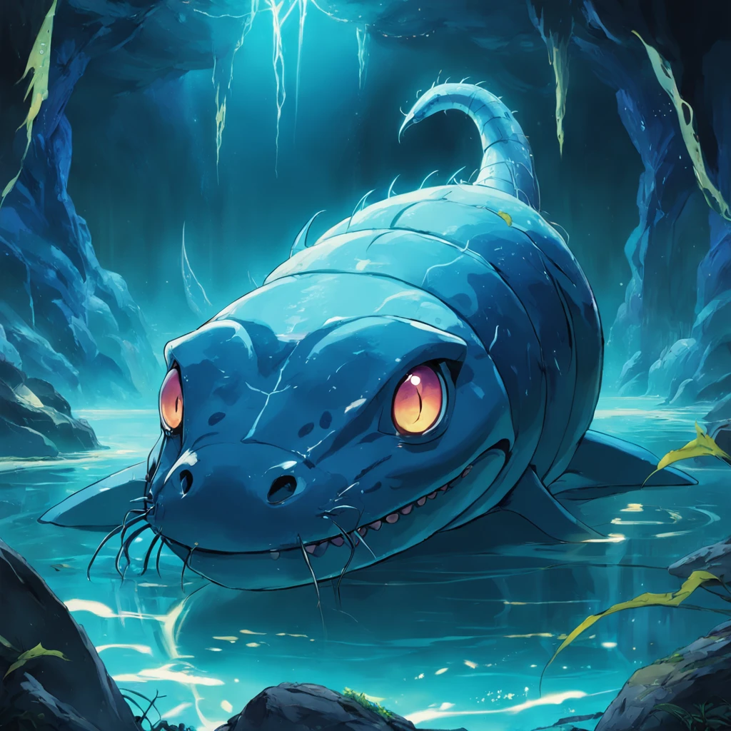 Asian-looking monsters being electric eel-looking quadrupeds on earth