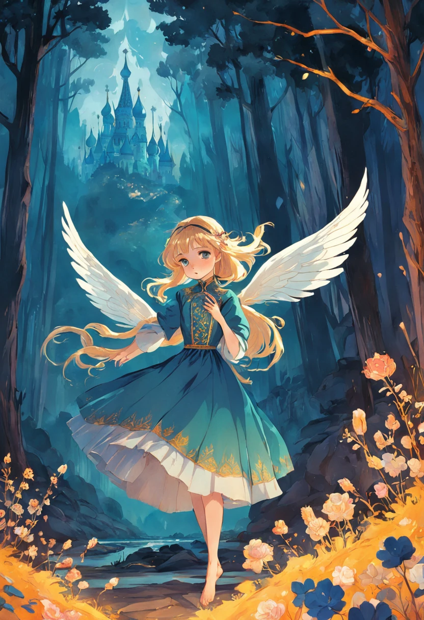 Illustration for a traditional Russian fairy tale "Vasilisa is beautiful"