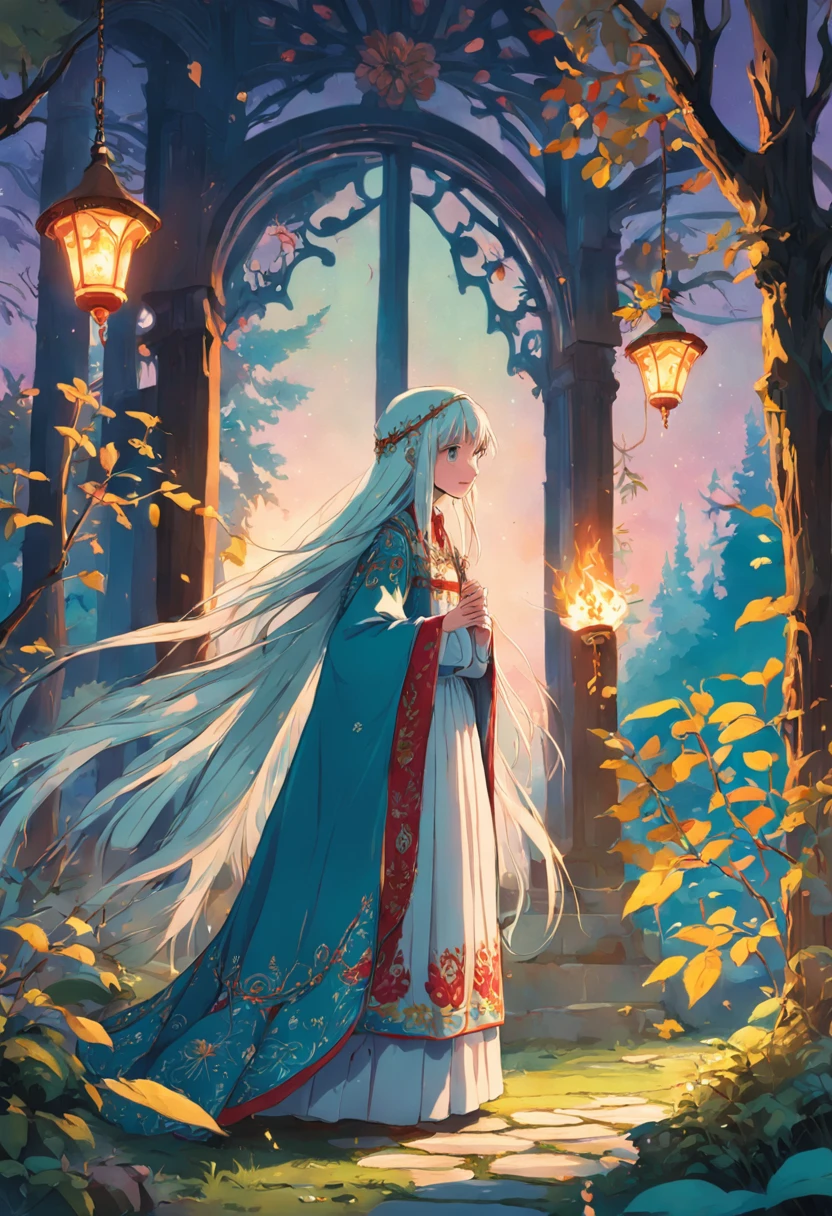Illustration for a traditional Russian fairy tale "Vasilisa is beautiful"