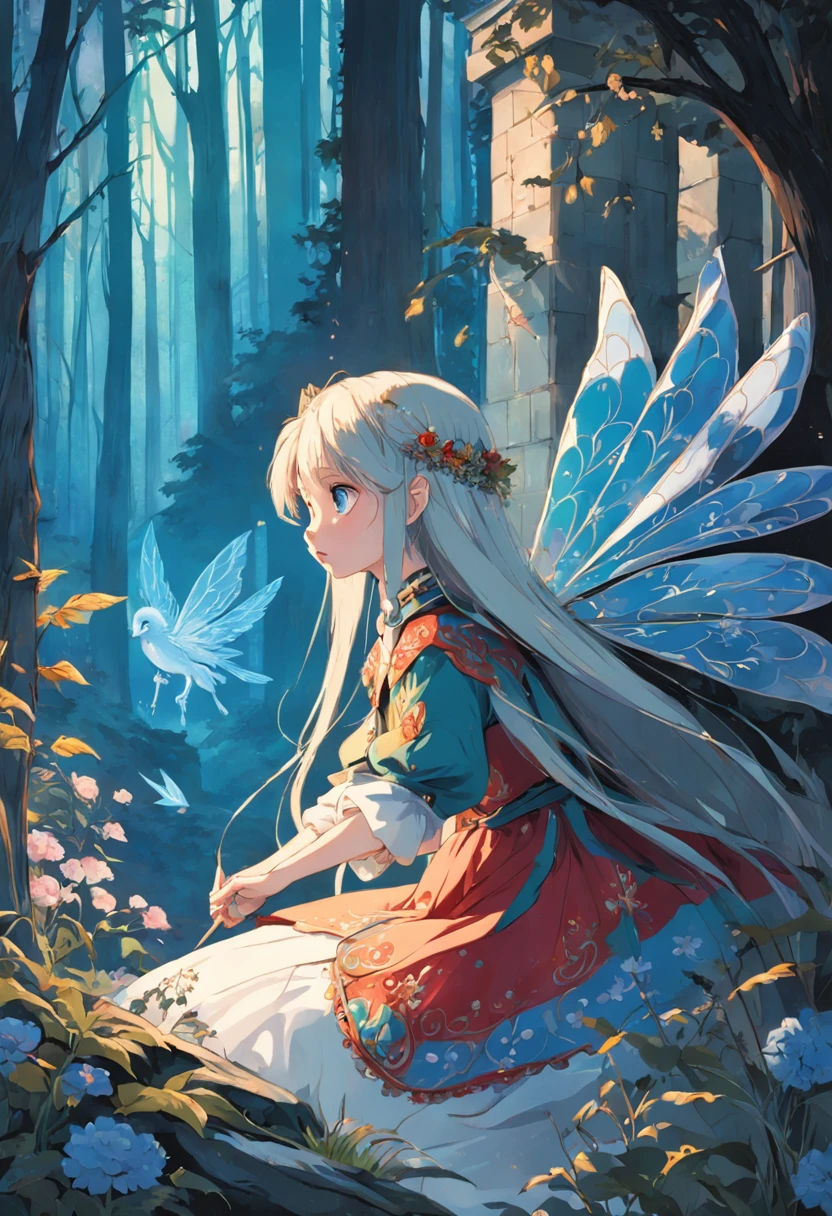 Illustration for a traditional Russian fairy tale "Vasilisa is beautiful"