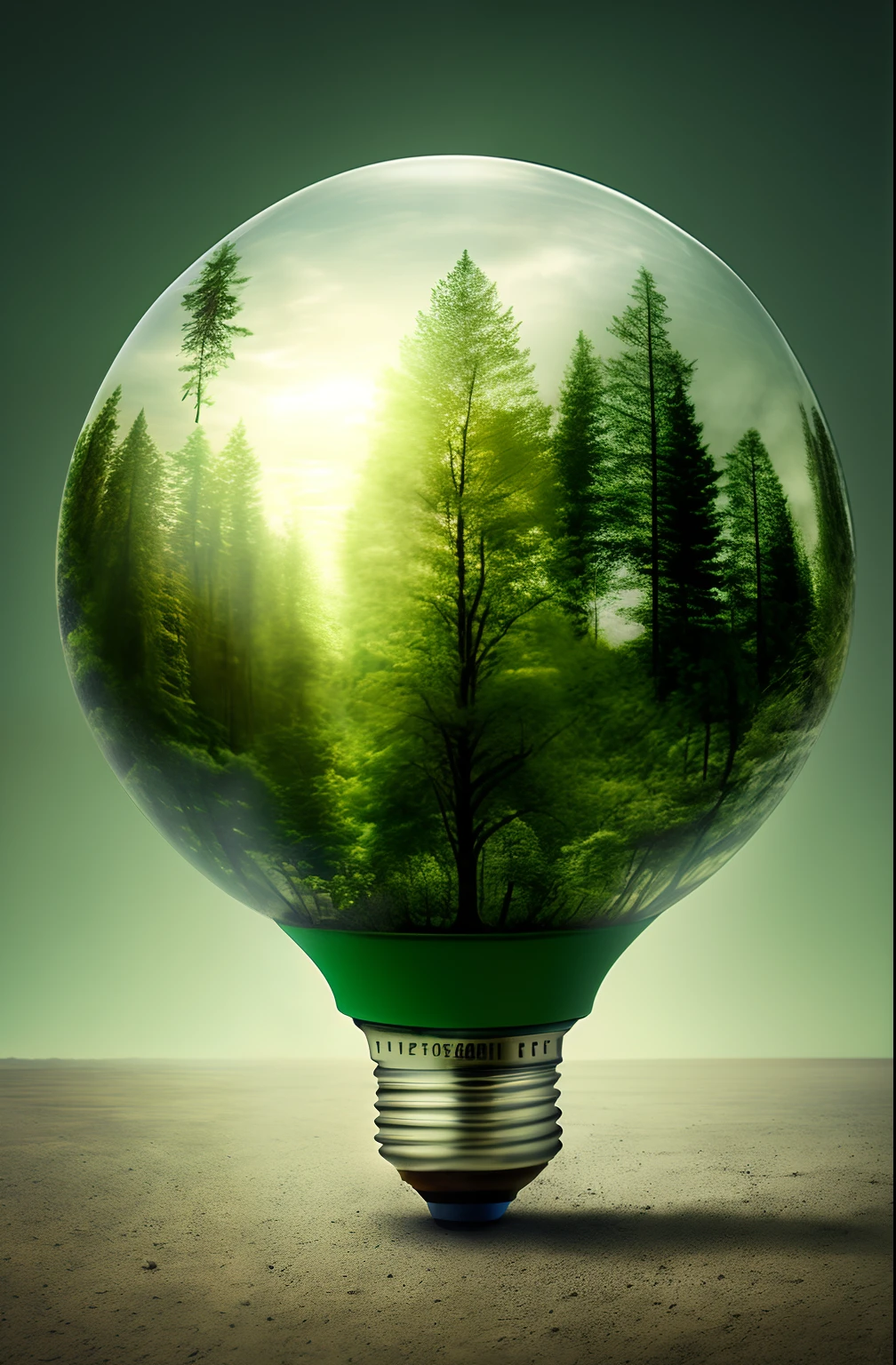 There is a light bulb with a tree in it, Light bulb, Umgebungslicht, Light bulb, Foto - Manipulation, Detaillierte konzeptuelle Fotografie, Green energy, Kreative Fotomanipulation, erleuchtend, Erstaunliche Fotografie, Nice picture, artistic photography, Beautiful photography, Umweltkunst, Von Derek Zabrocki, beautiful image, natural lightting, von Artur Tarnowski, Nachhaltigkeit