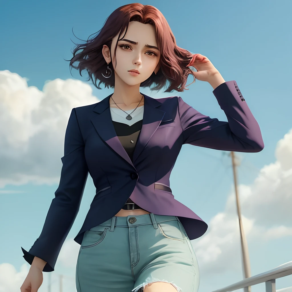 Crie um personagem feminino no estilo anime