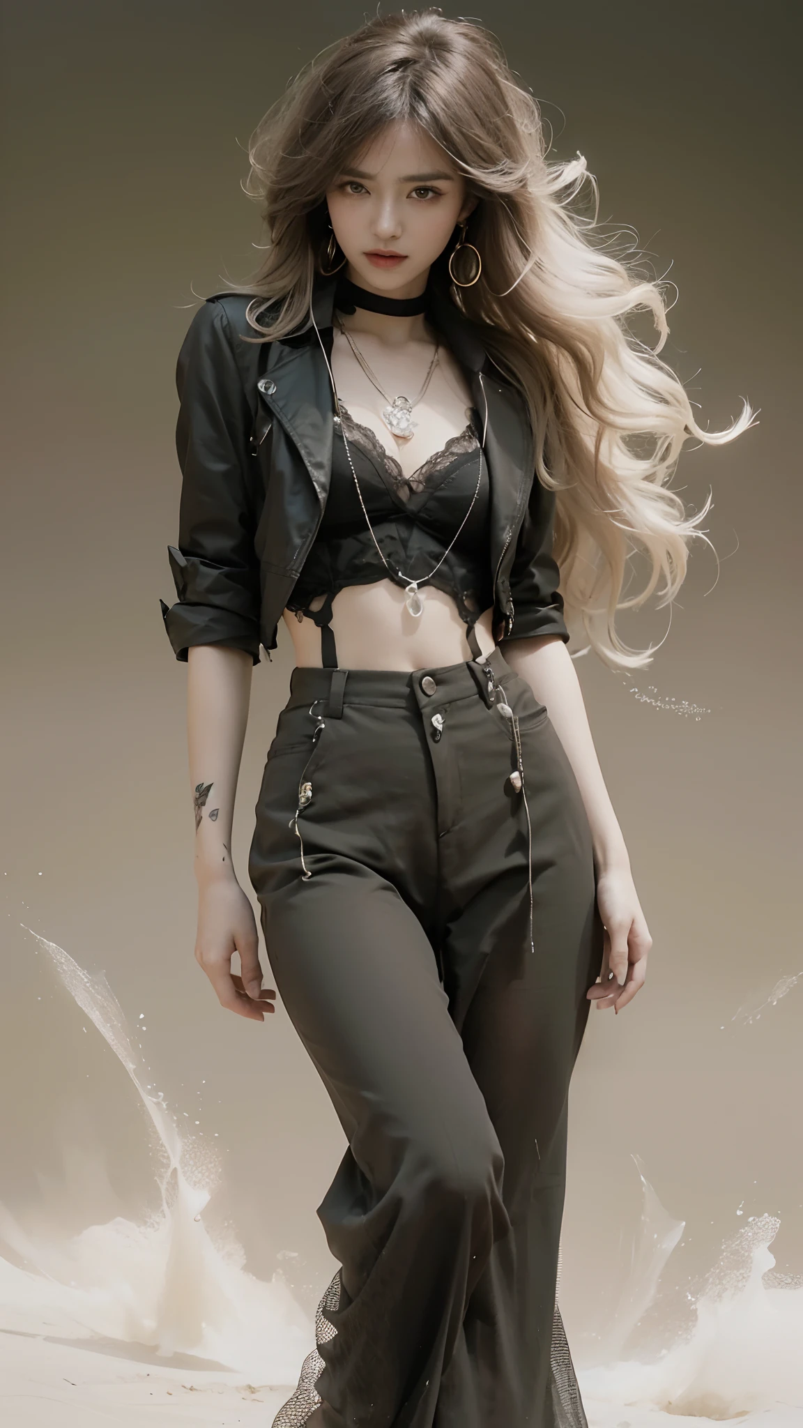 primitive, Masterpiece, ultra fine photos, Best quality, Ultra-high resolution, Realistic, Sunny, full-body portraits, Amazing beauty, Dynamic posture, exquisite face, Vibrant eyes,  Very detailed background, Detailed face, detailed tidy background, Gorgeous, High detail skin, Realistic skin details, Visible pores, Clear focus, volume fog, 8K  UHD, Digital SLR, High quality, filmgrain, Fair skin, Realism,（（Wear pantyhose：1.4）），pantiess