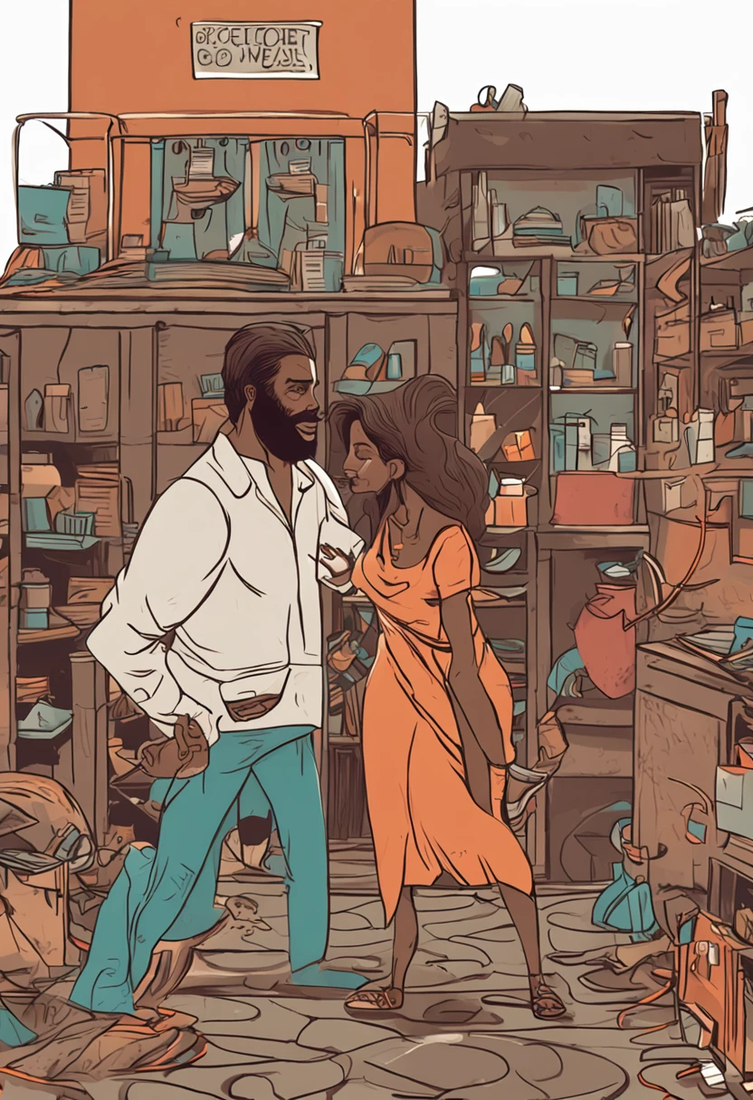 Doctor of approximately 50 years, Standing up to a pregnant girl, que esta sentada em uma maca com roupa marrom e cabelo preto. Em um consulto com computador ao fundo o homem sorrindo, todos com aparecia de brasileiros