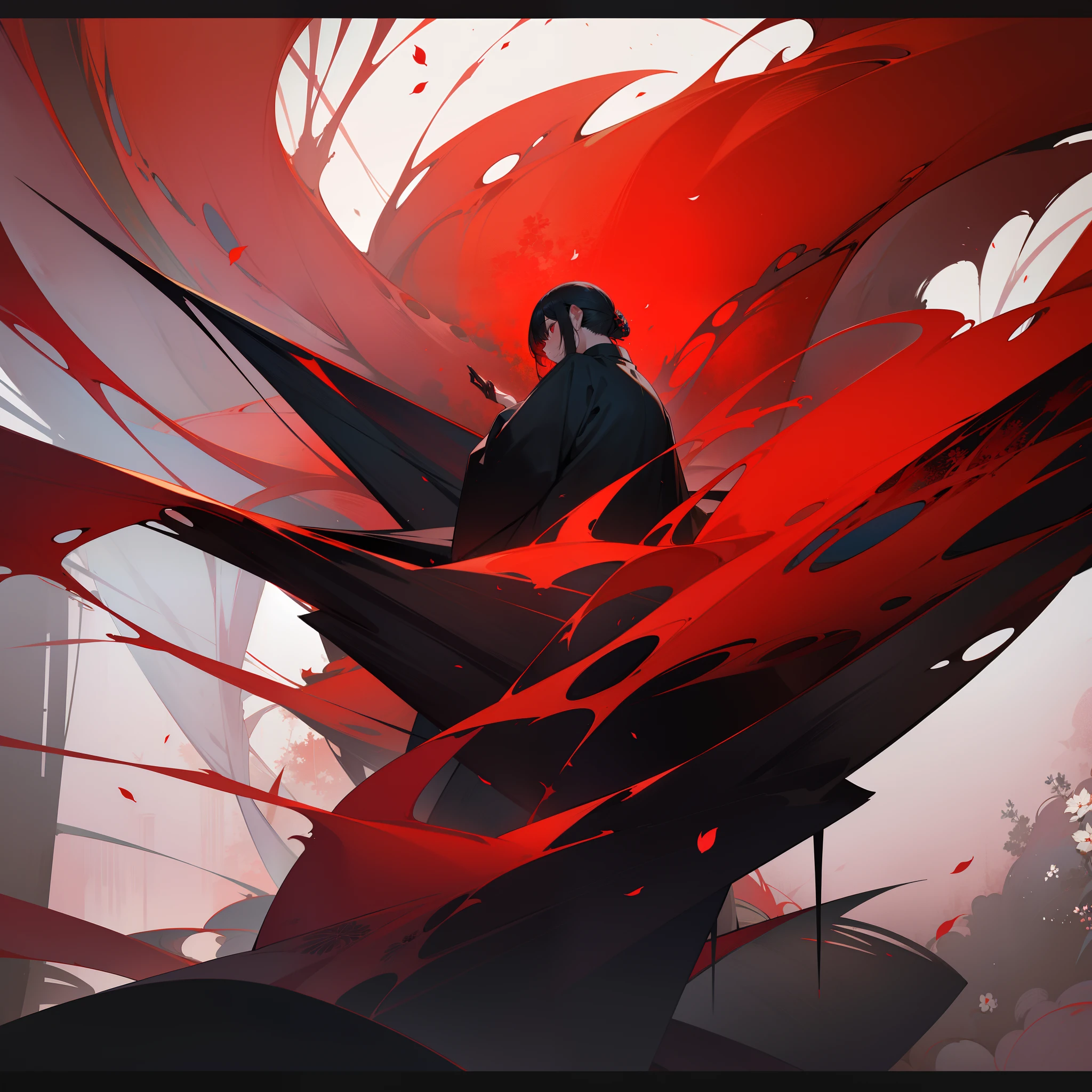 a dark night、Under red, Higan flower、Reunion with the lost past、Silent death。In illusions、End of time、florals、Black and Red World、A Japanese style、Top image quality、
