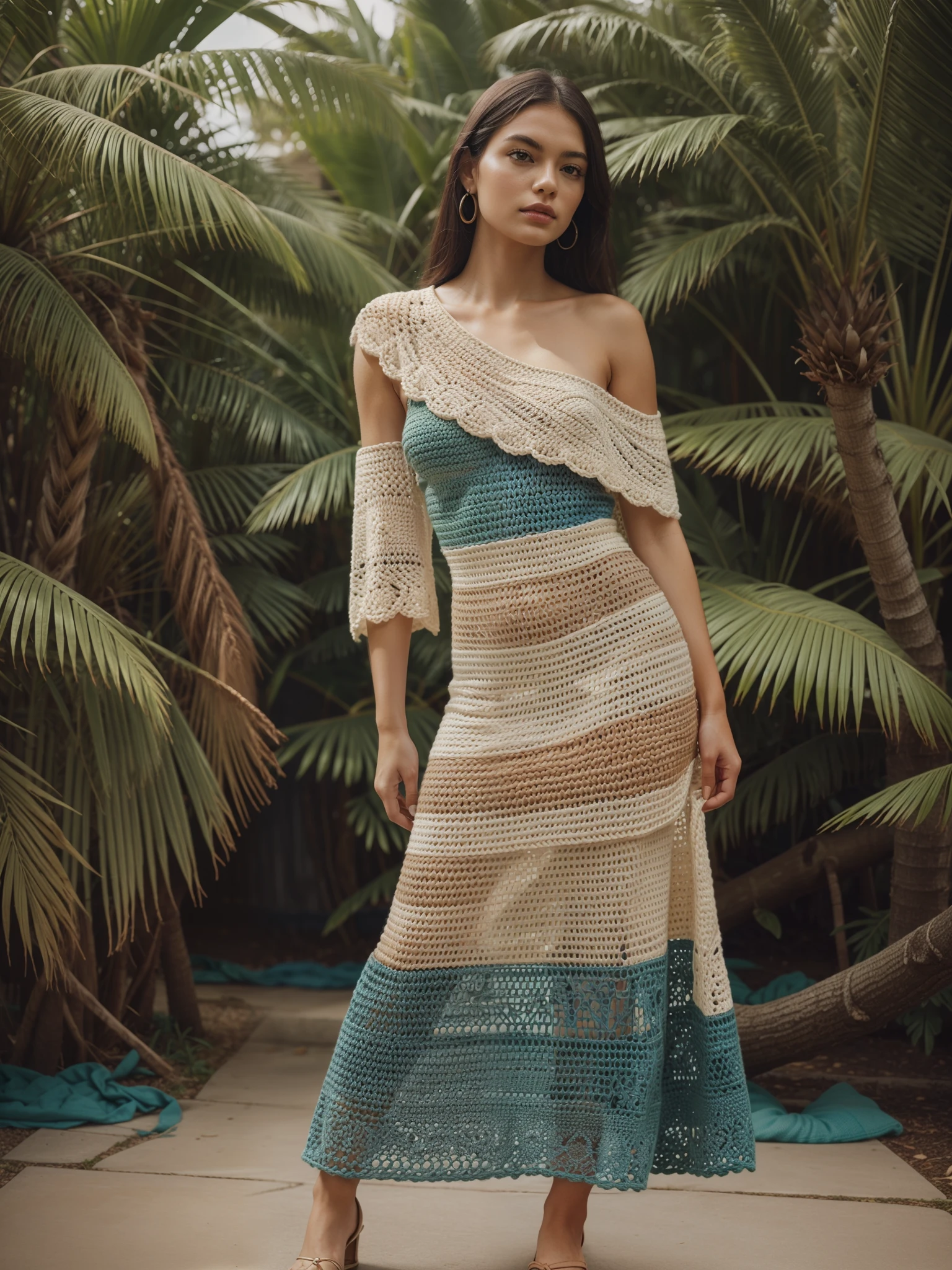 Ultra detailed perfect crochet weaving