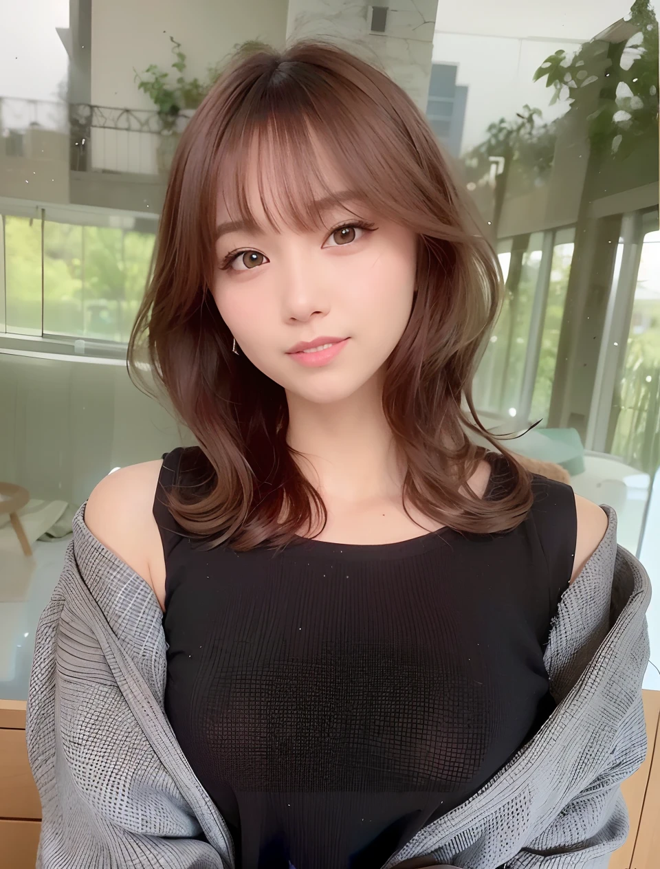 Grey shoulder shirt