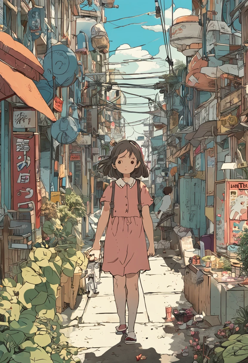 Miyazaki style girls sea