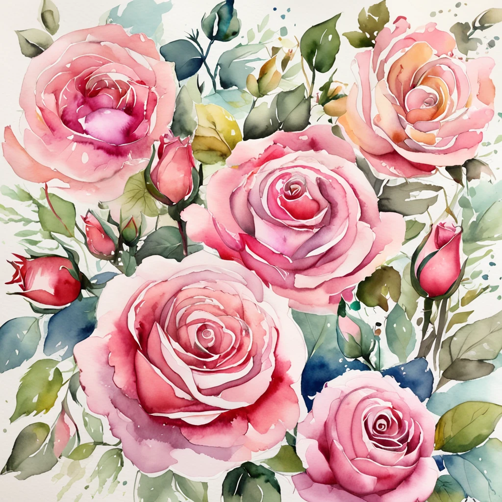 Top quality floral pattern, Cute lovely pink rose