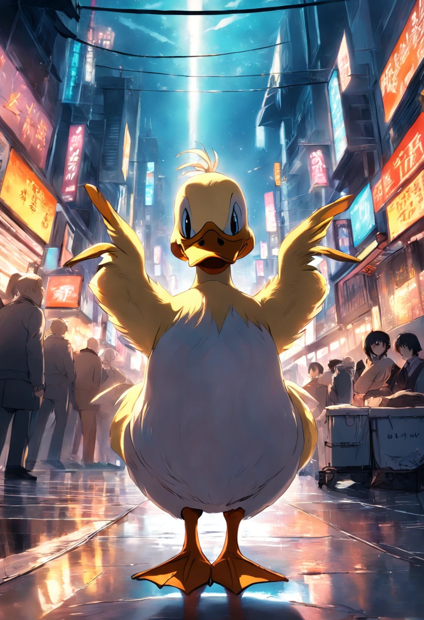 Uncle Duck pointing at the camera