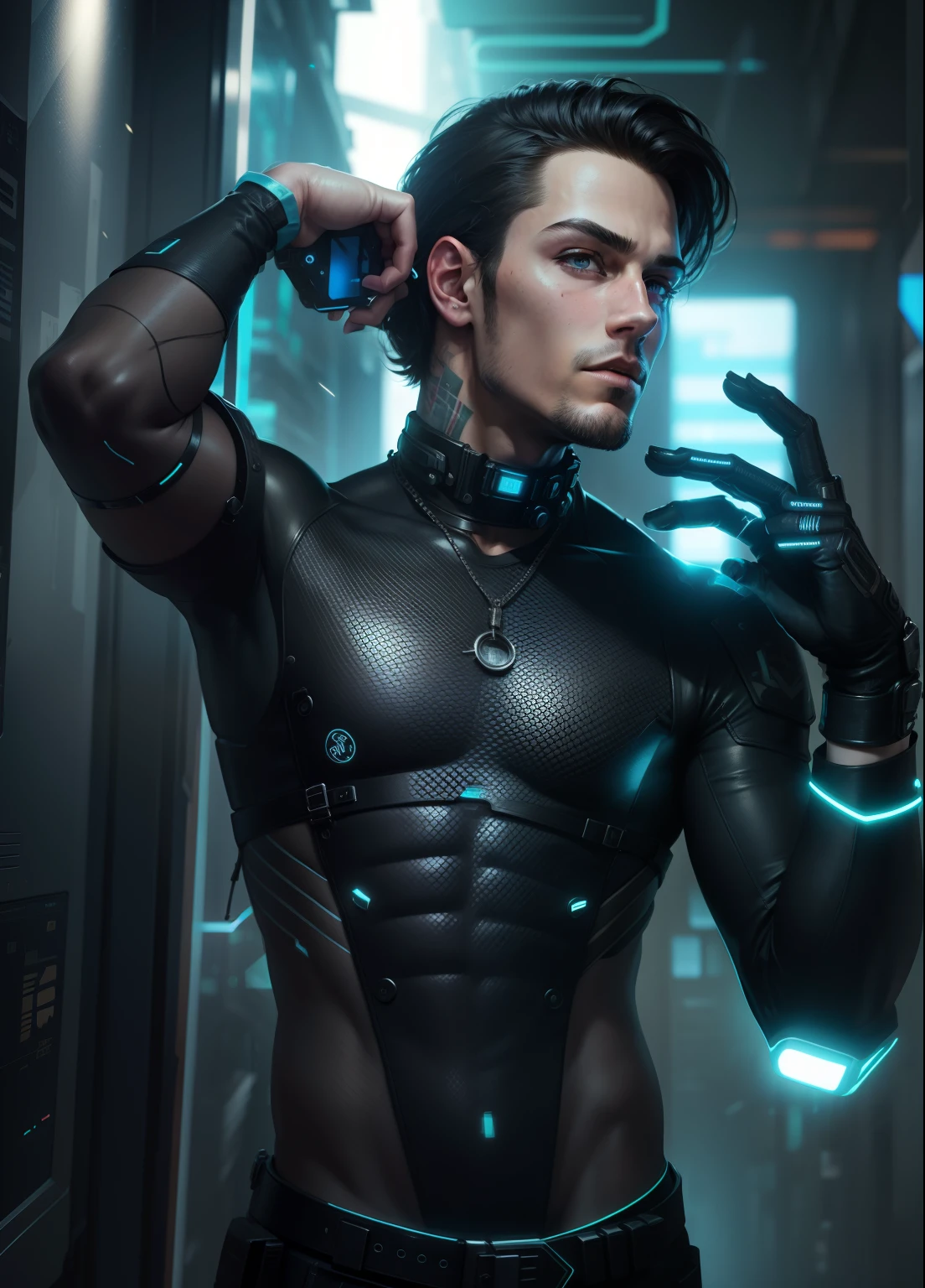 Change background to cyberpunk , handsome boy , realistic face , 8k