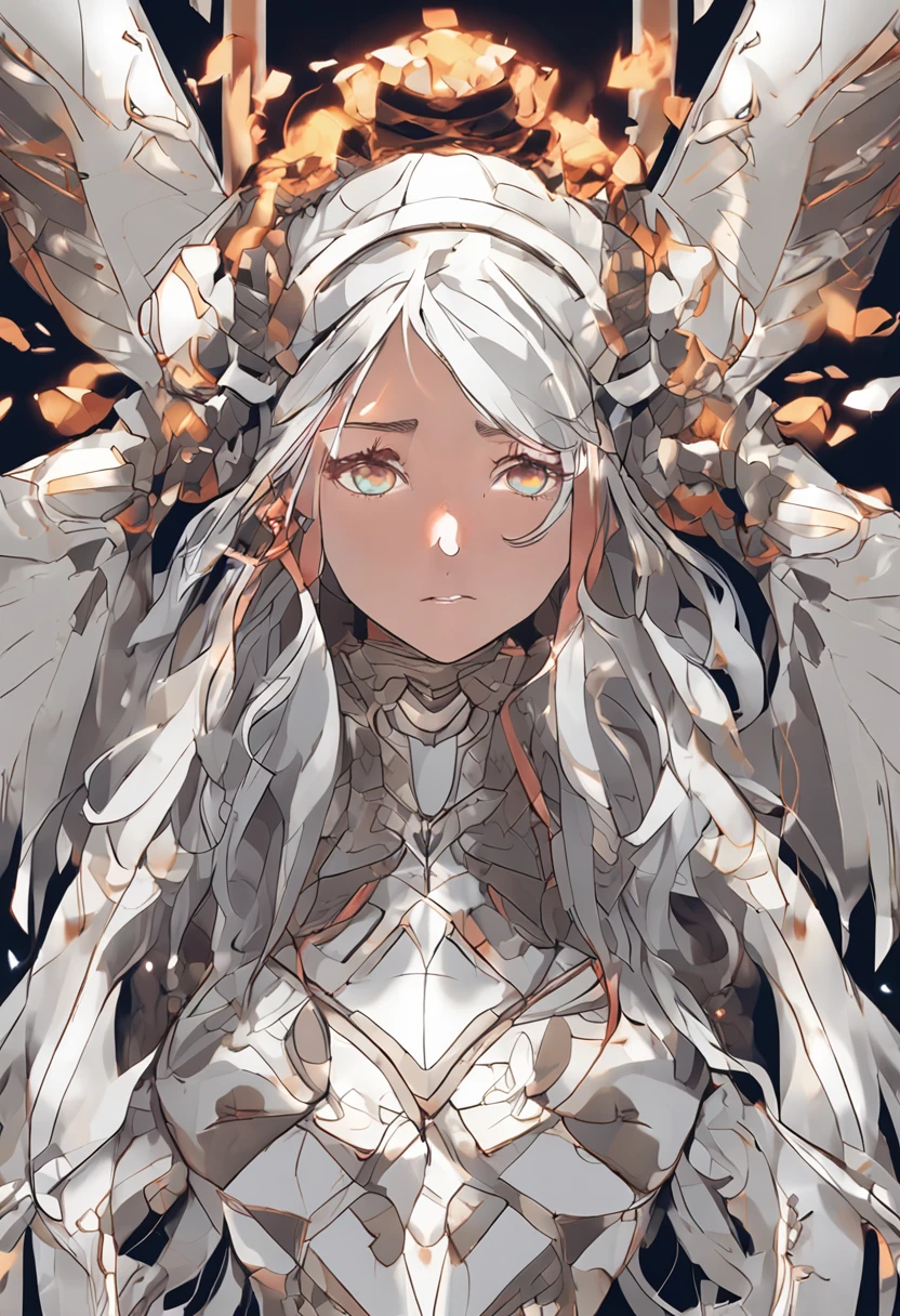 Angel, Mujer, rubio, Con una venda cubriendo sus ojos, Estilo anime, Una armadura cubre su cuerpo.