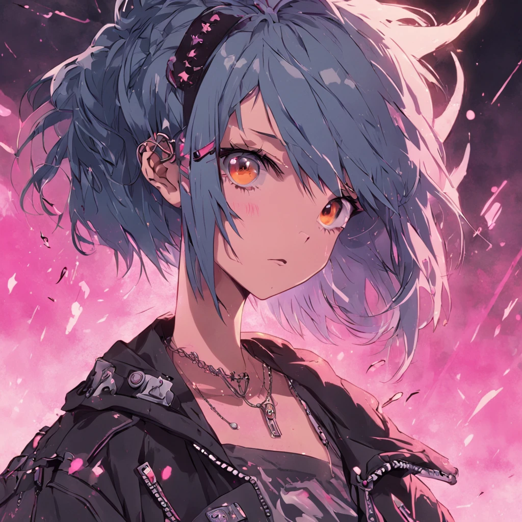 punk girl in style of NFT