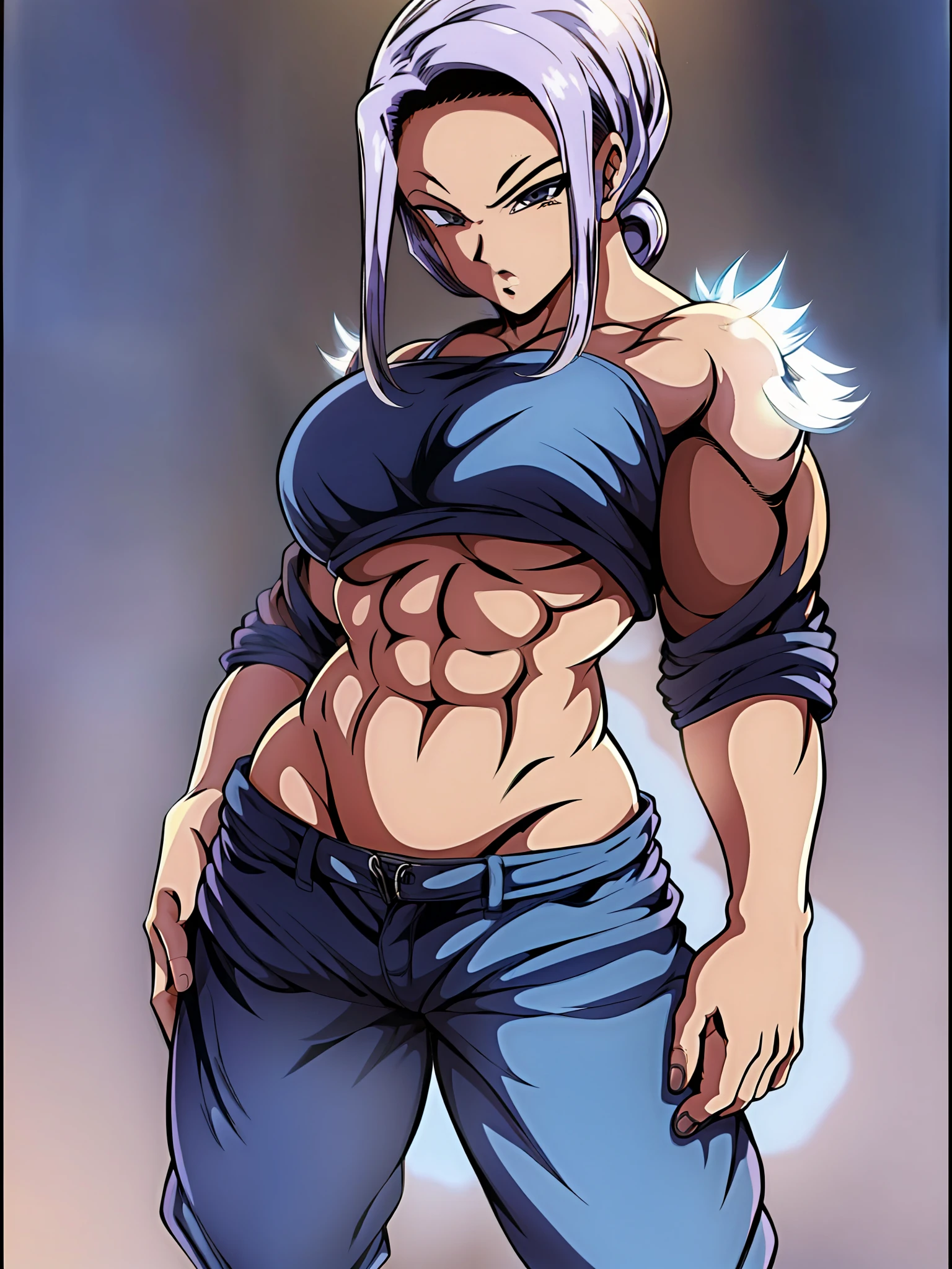 1futa, Saiyan, spiked white hair, green eyes, slim, thin waist, wide hips, dark skin, medium breasts,naked, huge dick , your huge dick , curvy , dickgirl ,erect nipples , erect penis ,erection , futa ,futa only, huge areolas,voluptuous, long and huge dick 1 meter dick more long.
