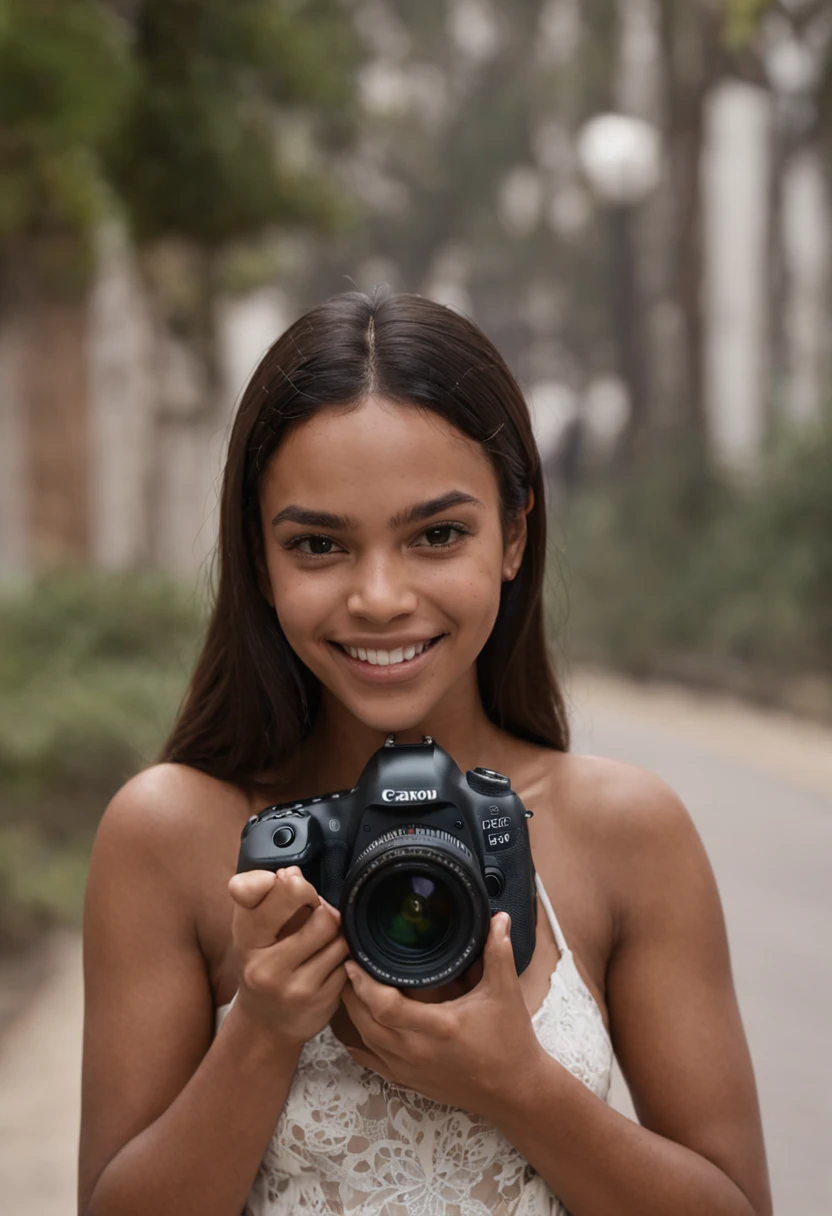 Nude, Foto RAW em sequencia, uma foto de uma adolescente 16anos, ((selfie da parte superior do corpo, feliz)), mordendo dedo, rosto detalhado, planos de fundo detalhados pouco desfocados, luzes naturais, HDR, foto realista, foto profissional, flerte com o espectador, visual sexy, fotorrealista, Linda, pele natural, 8k UHD, alta qualidade, filmic grain, Fujifilm XT3