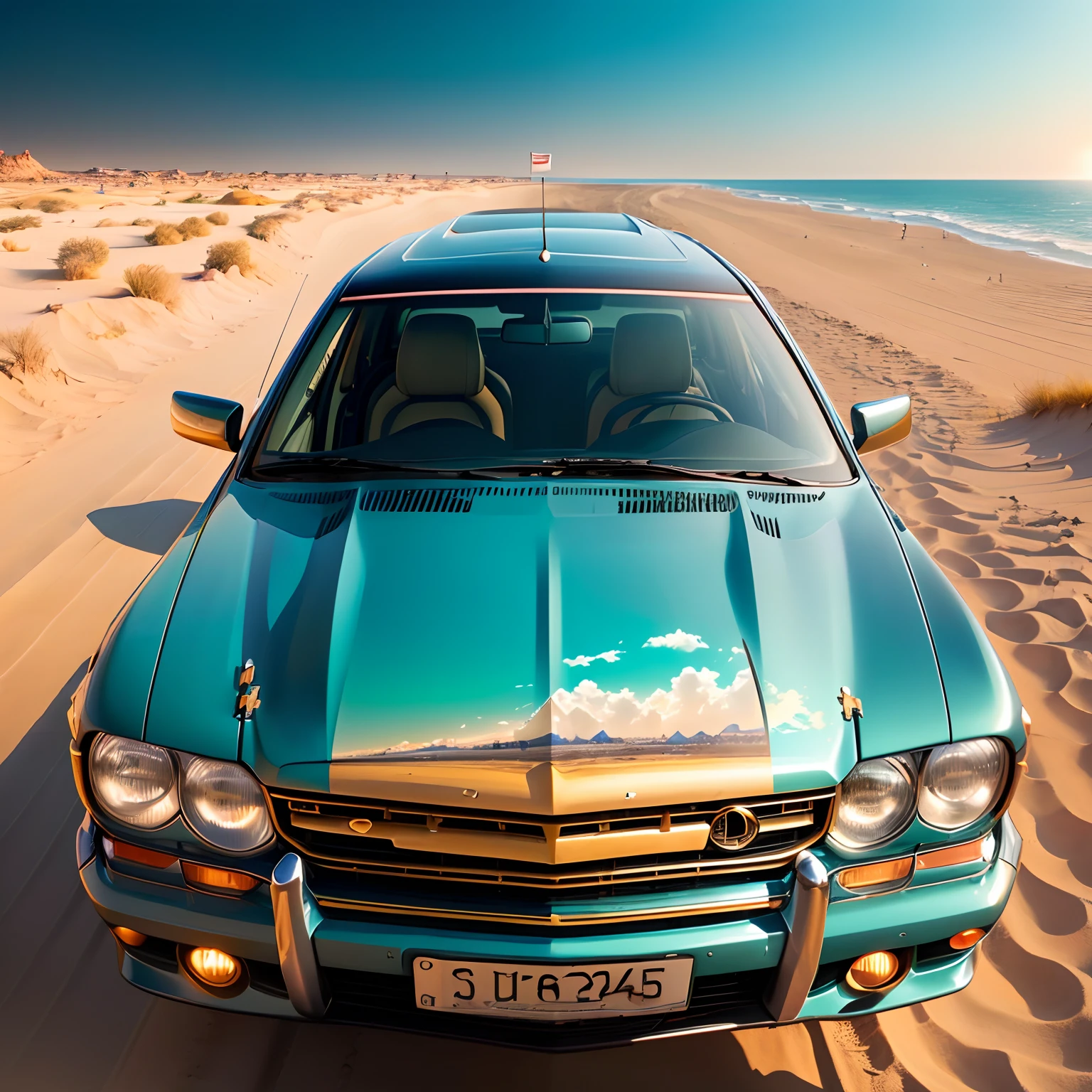Photos of Dubai tours，Skysky，suns，sandbeach，a person，The Car，sci-fy