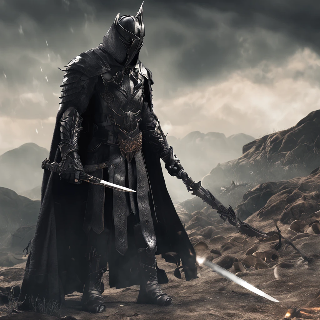 Best quality, Masterpiece, 超高分辨率, (photograph realistic:1.4), surrealism, Dream-like,fusionart, Shadowdancer, shadow magic, darkness control, stealth, shadowstep, umbral spells, hidden blade, black knight, vampire, sword and shield