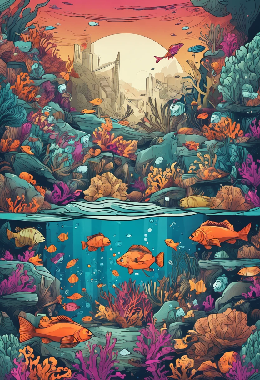 imagem de aquario com peixes