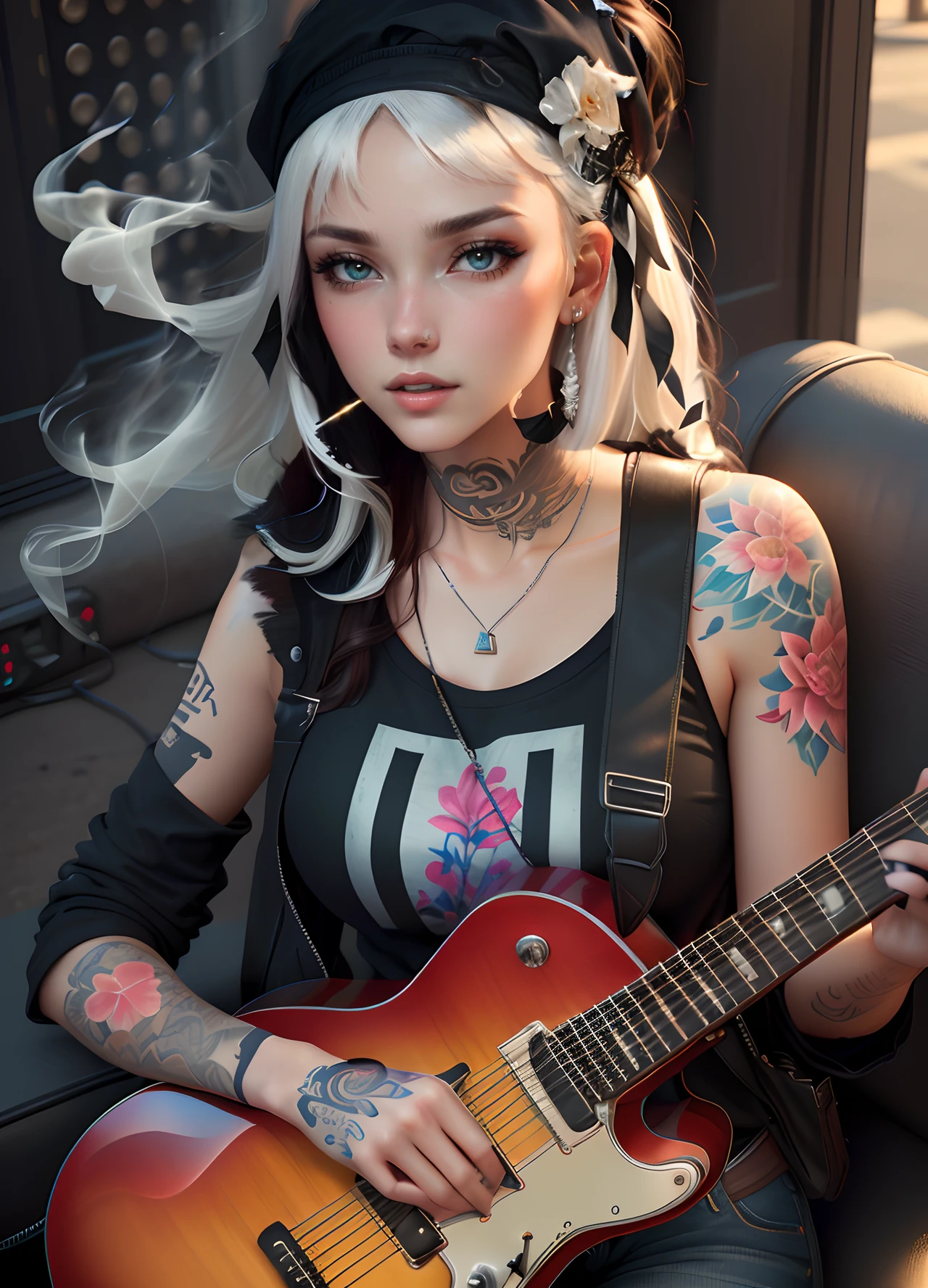 white hair