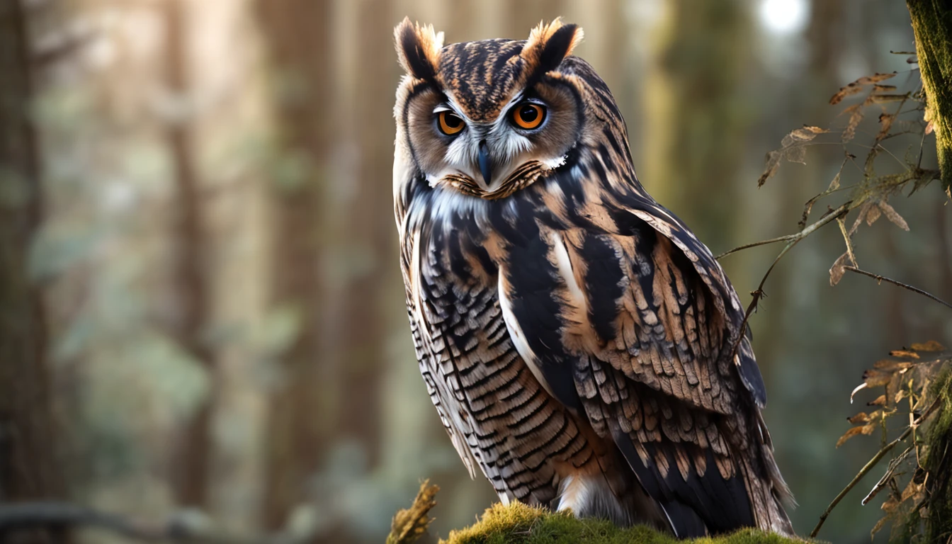 owl guides forest animals