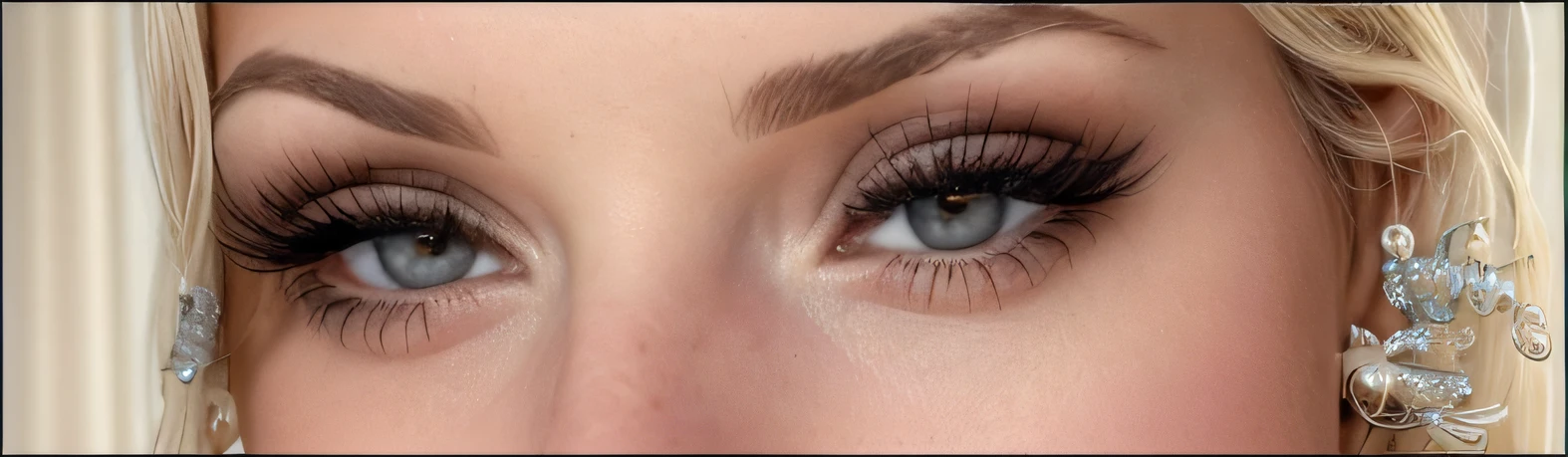 A closeup of a woman with long eyelashes and a pair of earrings, olhos detalhados perfeitos, olhos extraordinariamente bonitos, olhos perfeitos!!, olhos perfeitamente detalhados, Olhos bonitos e detalhados, olhos perfeitos, belos olhos, olhos sombreados, olhos fotorrealistas perfeitos, olho perfeito, Olhos detalhados!!, Olhos detalhados, olhos definidos, rosto e olhos perfeitos, Beautiful eyes stare at the camera