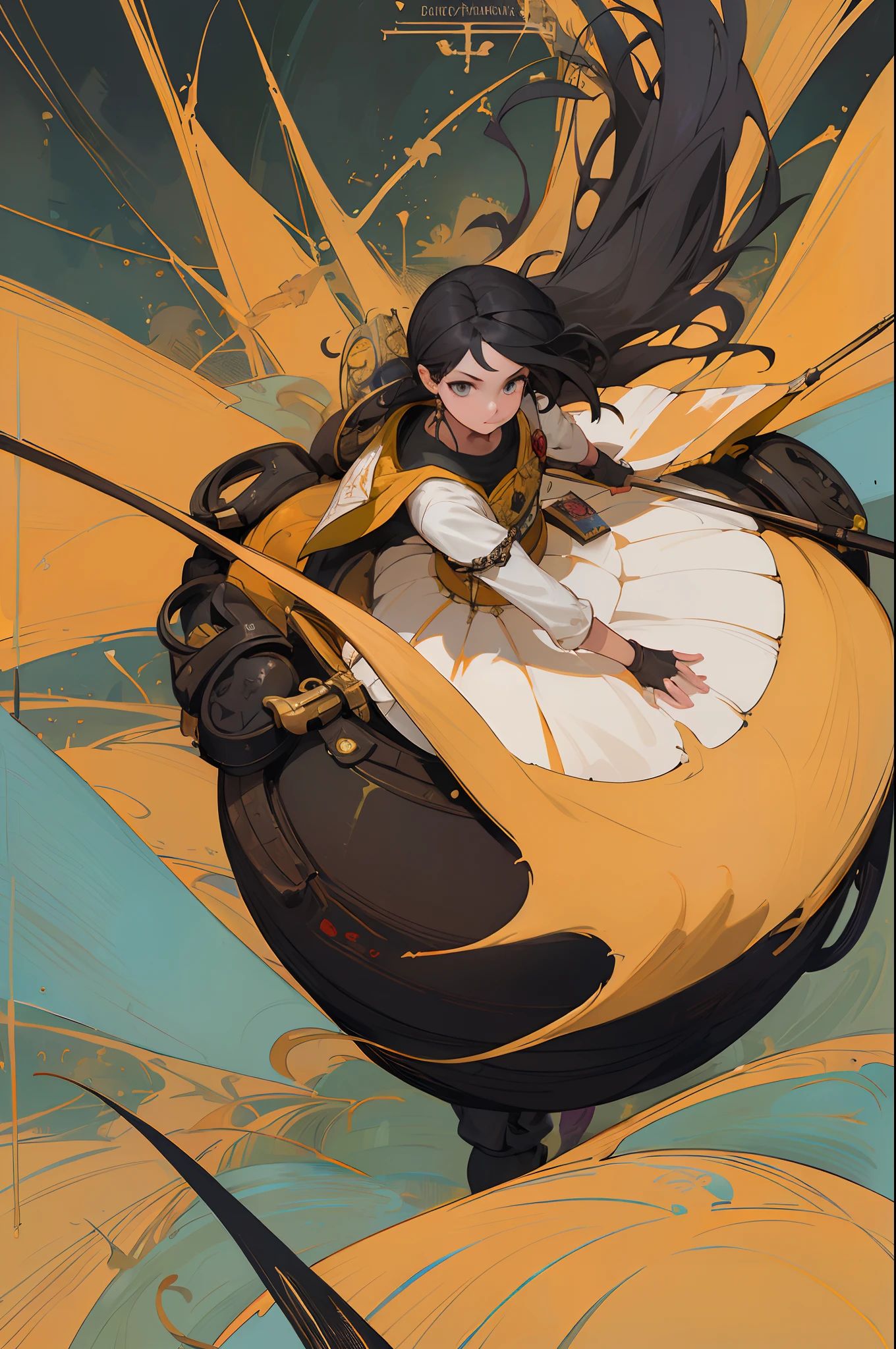 (masterpiece、highest quality、highest quality、Official Art、Beautiful and beautiful:1.2)、(One girl:1.3)Hatsune Miku、Twin tails,Big Breasts,(((masterpiece))), (((highest quality))), (((Flying in Space))), (((whole body))), (((From below))), (((Twin Buster Rifle))), (((Gatling Gun))), (((Colorful giant beam impact))), (((Firing))), (((Shine))), (((force)), (((electricity))), ((Colorful mechanical wings)), (((Light mint green Chinese dress))), ((Off the shoulder)), mini skirt, ((leggings)), Earth \(planet\),  (((planet))), alone, One girl, (((Big Breasts))), Very long black hair, Hair Clip, ribbon, Open your mouth, Sweat, shy, blush, ((Slim figure)), 