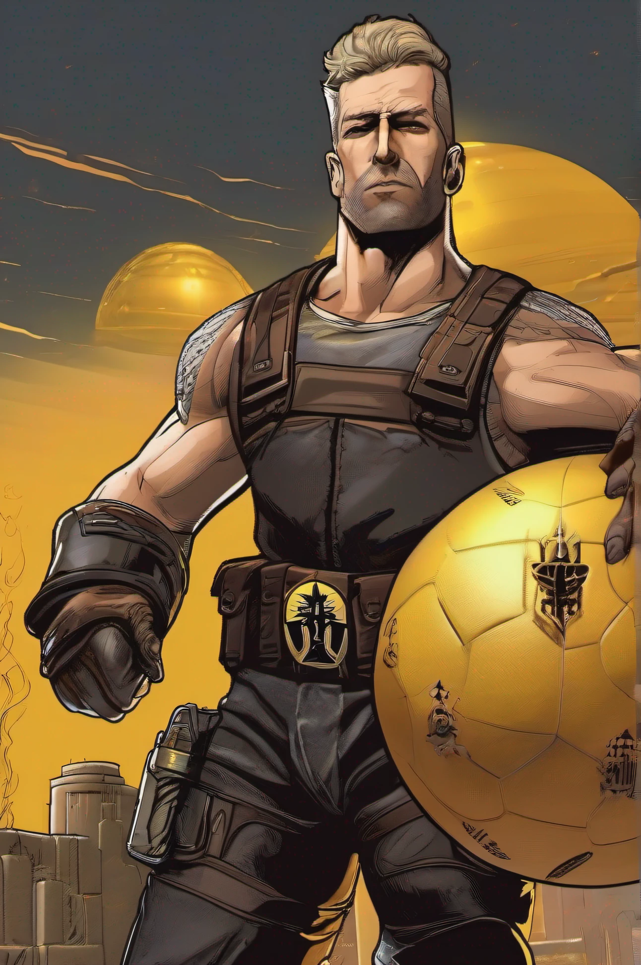 (((WOLFENSTEIN))), A closeup of a man holding a yellow ball in his hand, o deus furioso Zeus, Deus da Lua, an epic anime of a energy man, Djinn human hybrid, alquimista de fantasia masculino magro, divindade de cabelos brancos, deus grego, divindade masculina atraente, man djinn male demon, o deus lua, Deus do Sol, Man djinn demon male hybrid