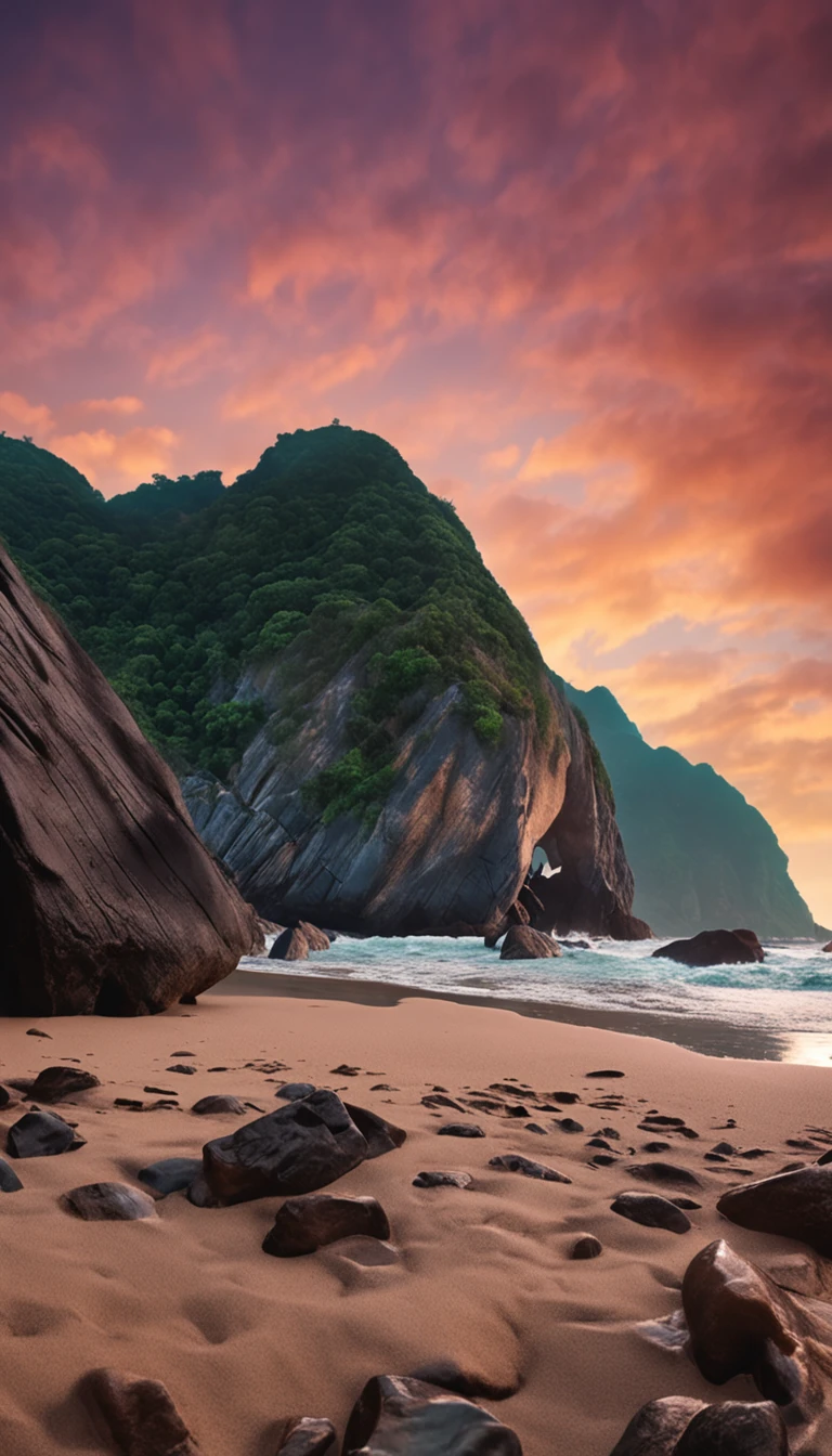 atlantida com vista para o mar e vista de cima com um lindo por do sol rios e muito mais