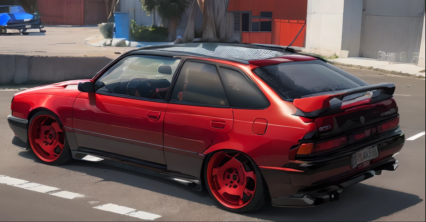 (VOLKSWAGEM GOL GTI ANO 1992 VERMELHO ,rodas (pretas),(FULLl View) ,Cores 64 k, ( vermelho Brilhante)),4D ,rota 66